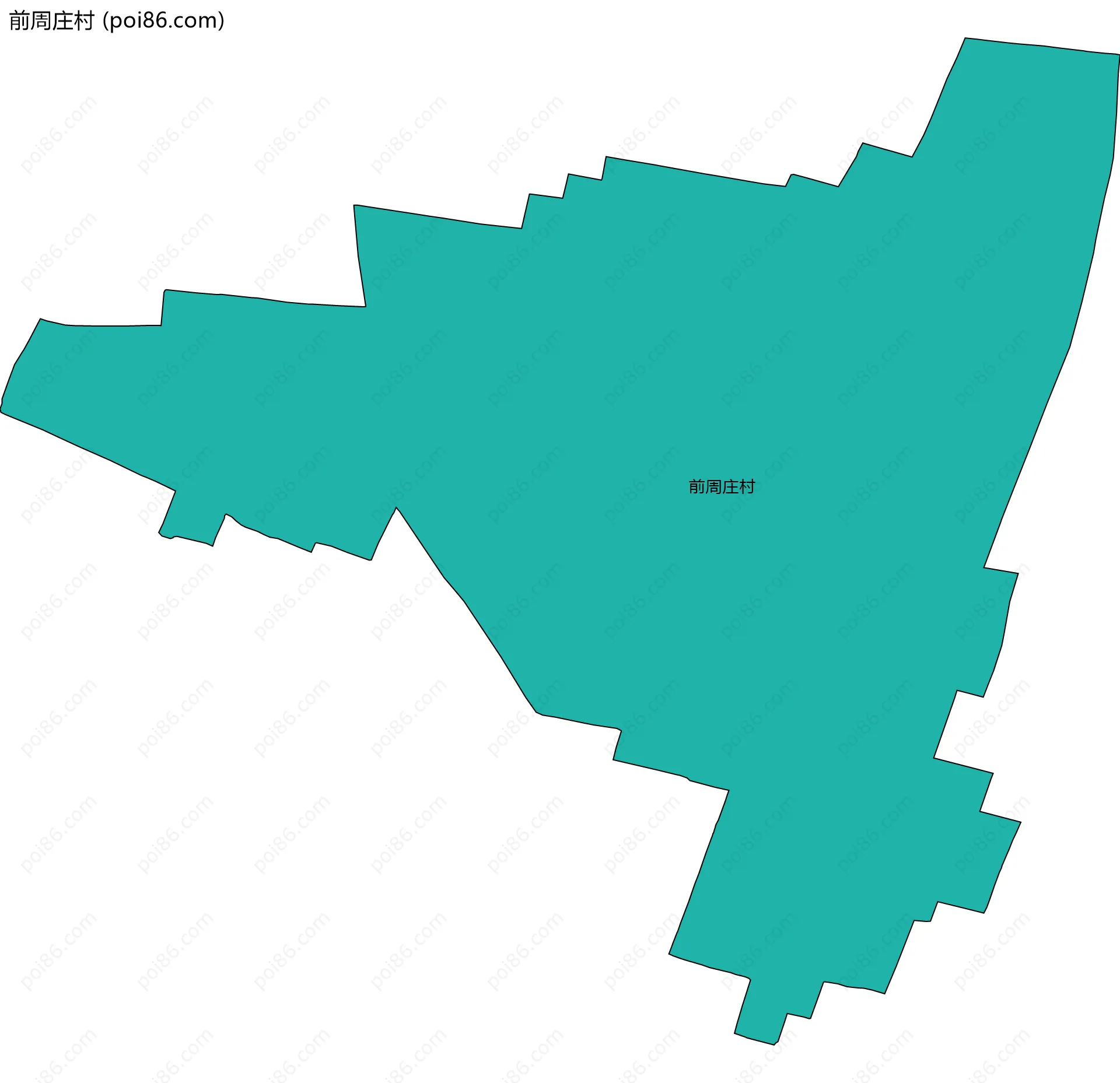 前周庄村边界地图