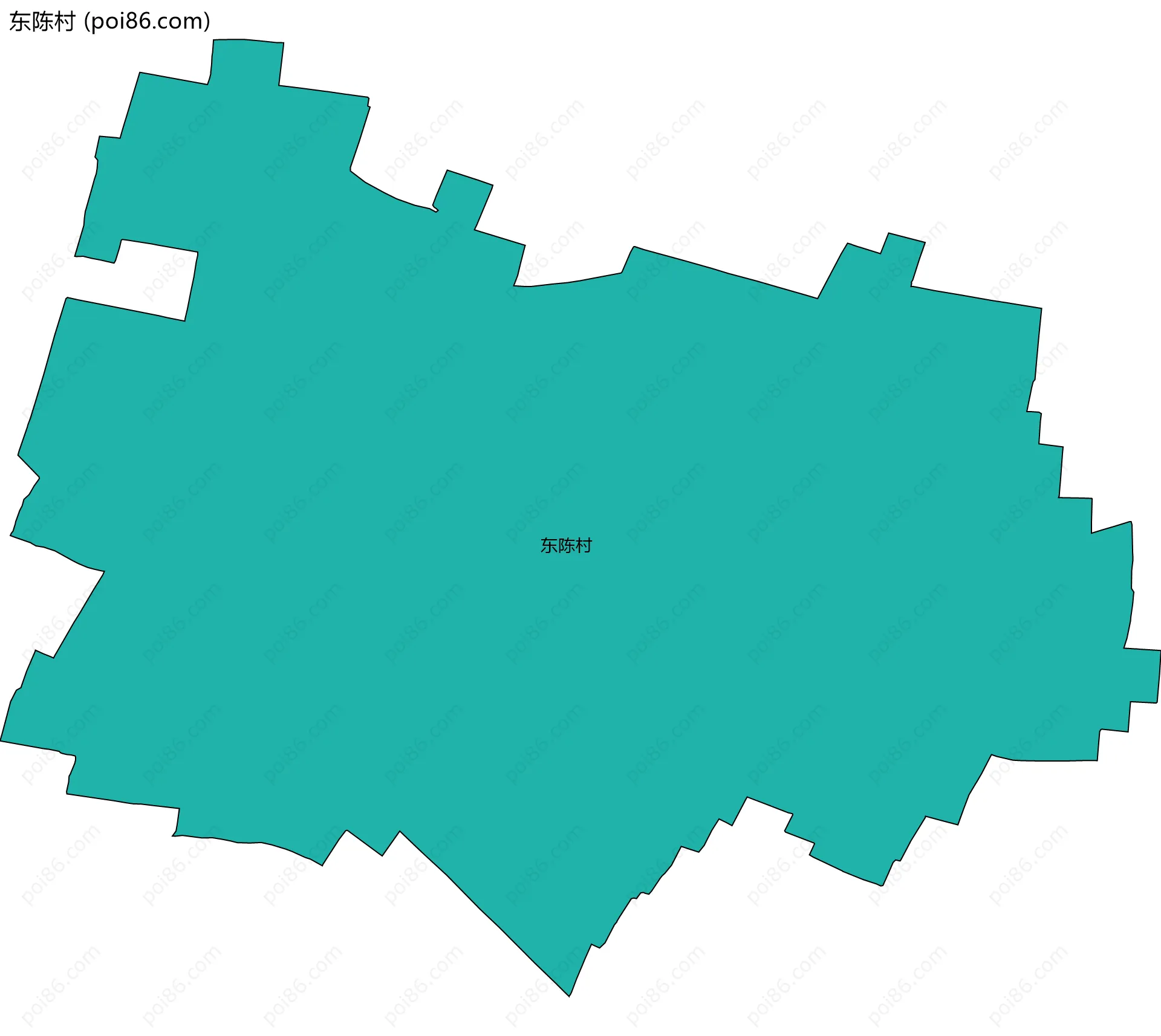 东陈村边界地图