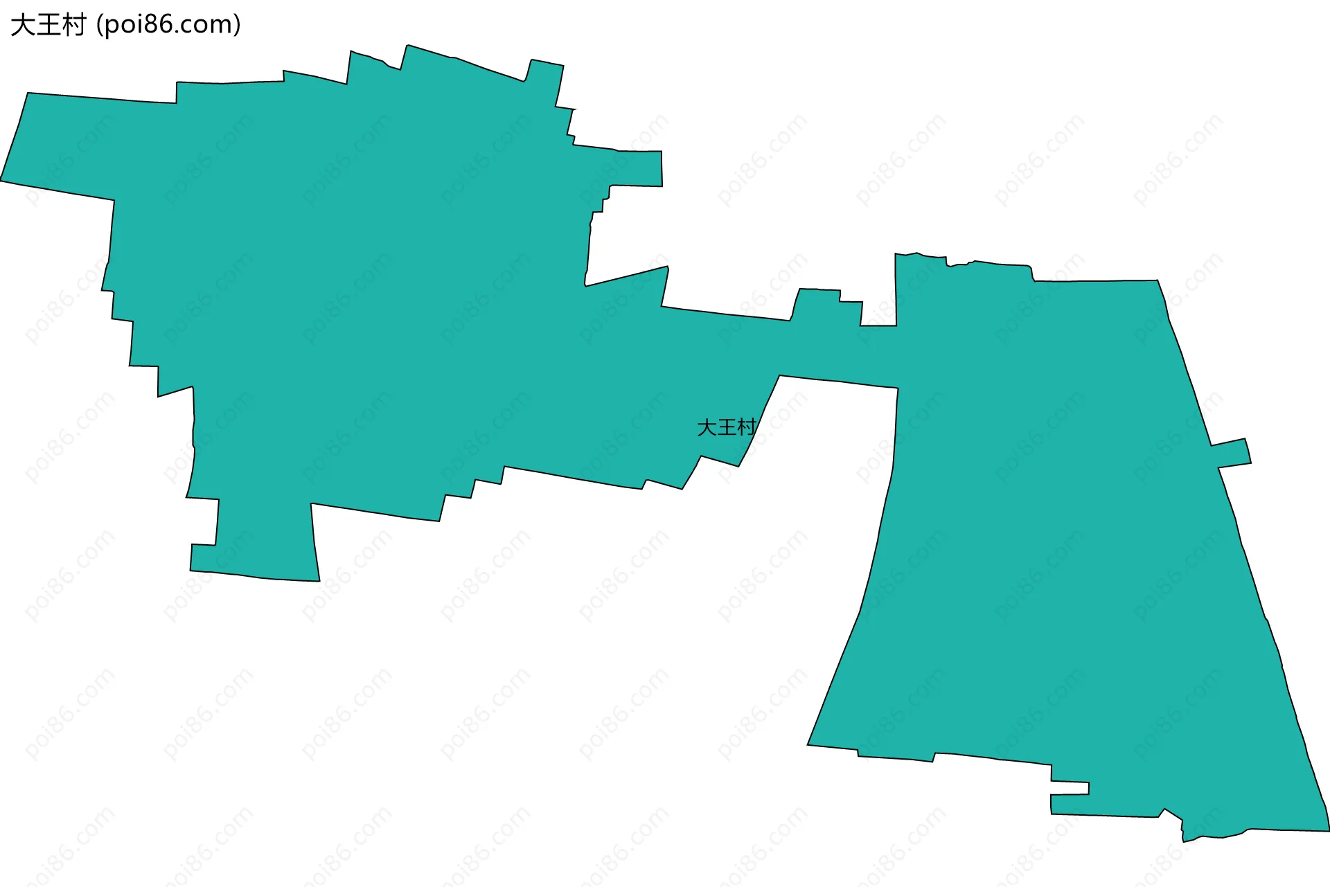 大王村边界地图