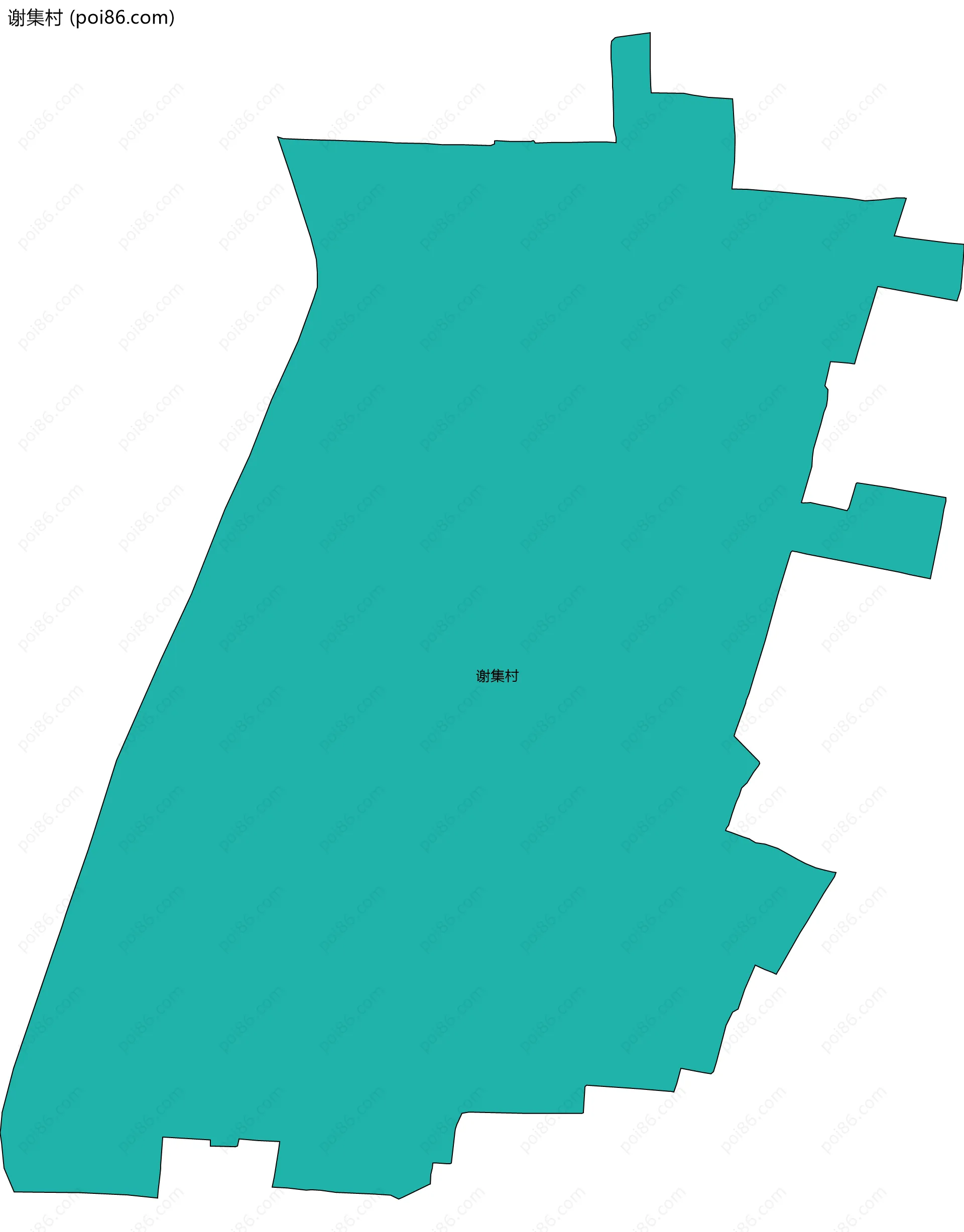 谢集村边界地图