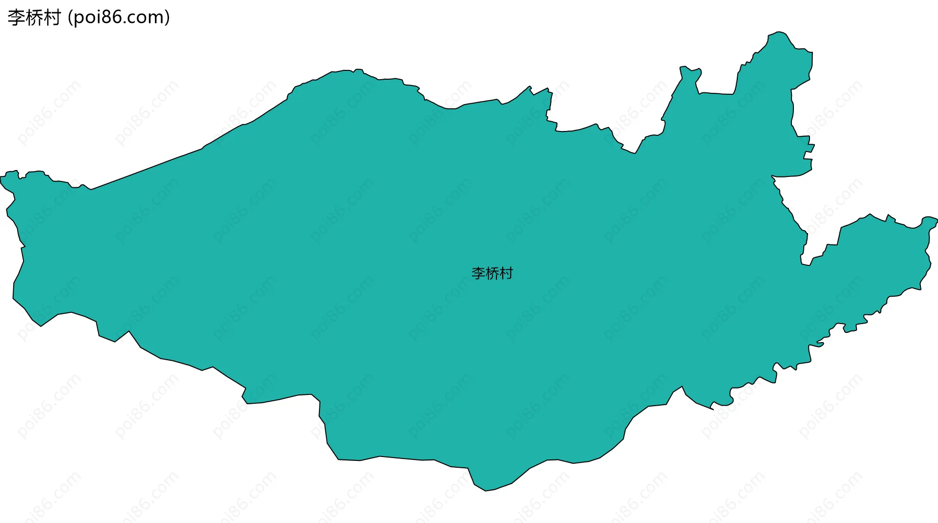 李桥村边界地图