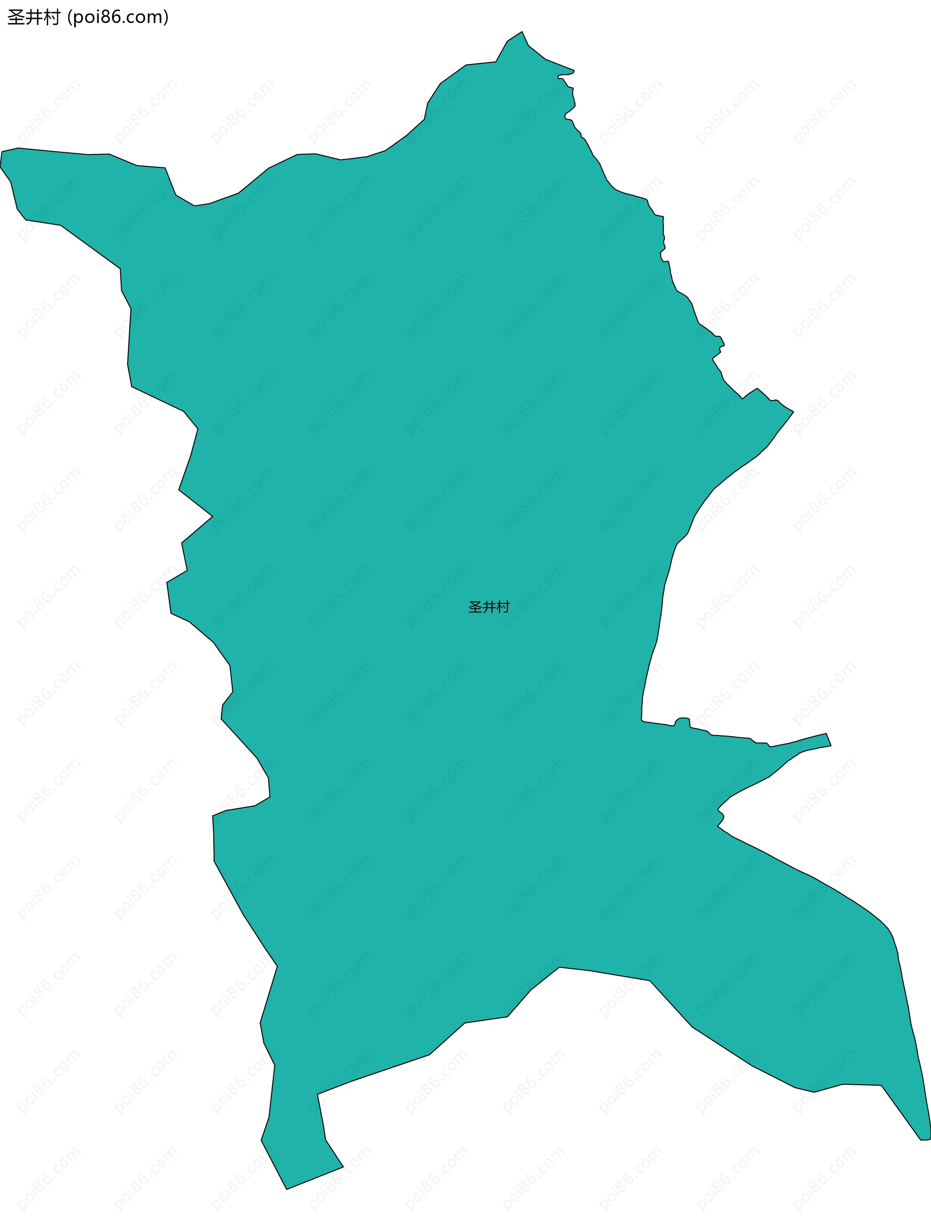 圣井村边界地图