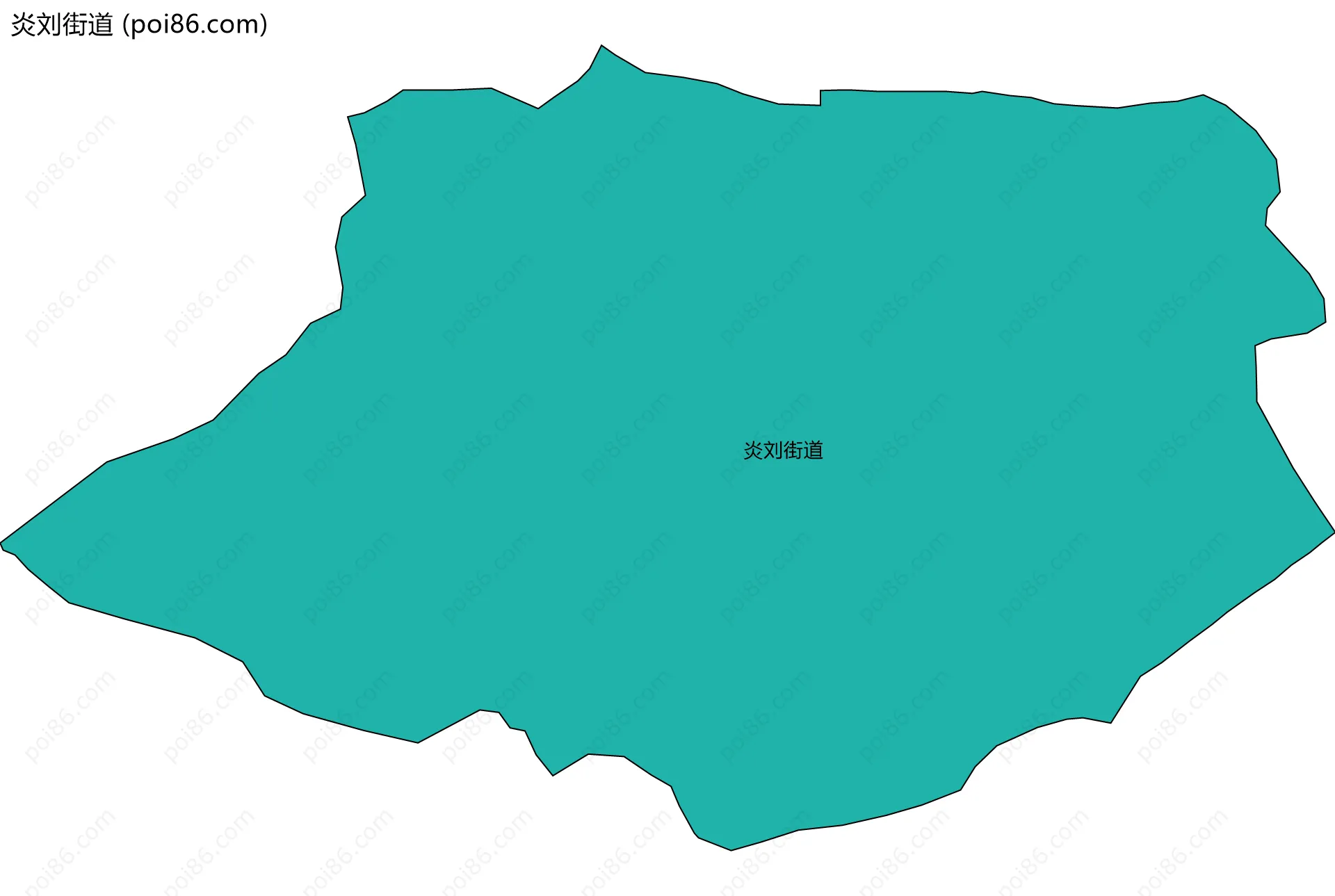 炎刘街道边界地图