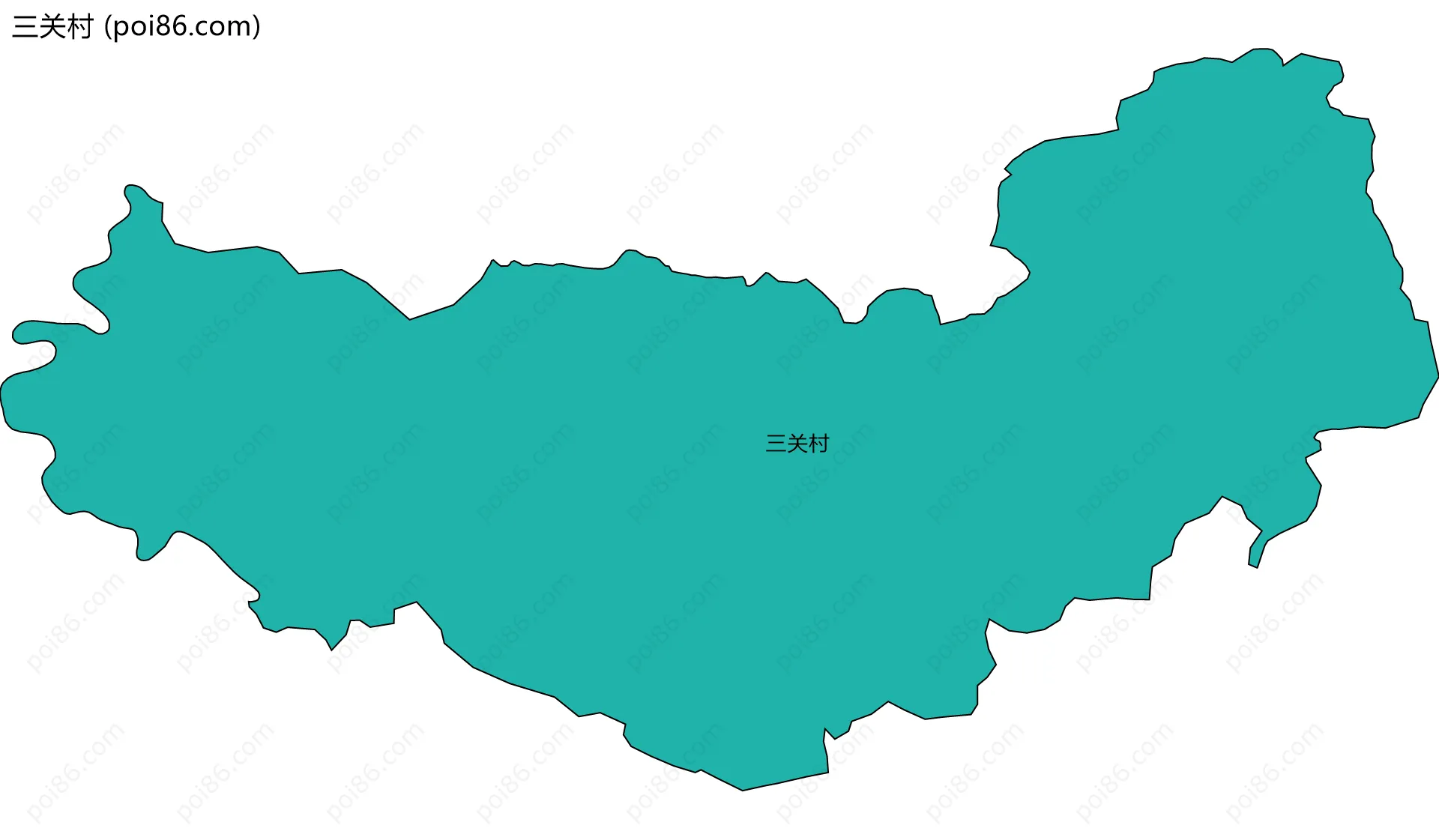 三关村边界地图