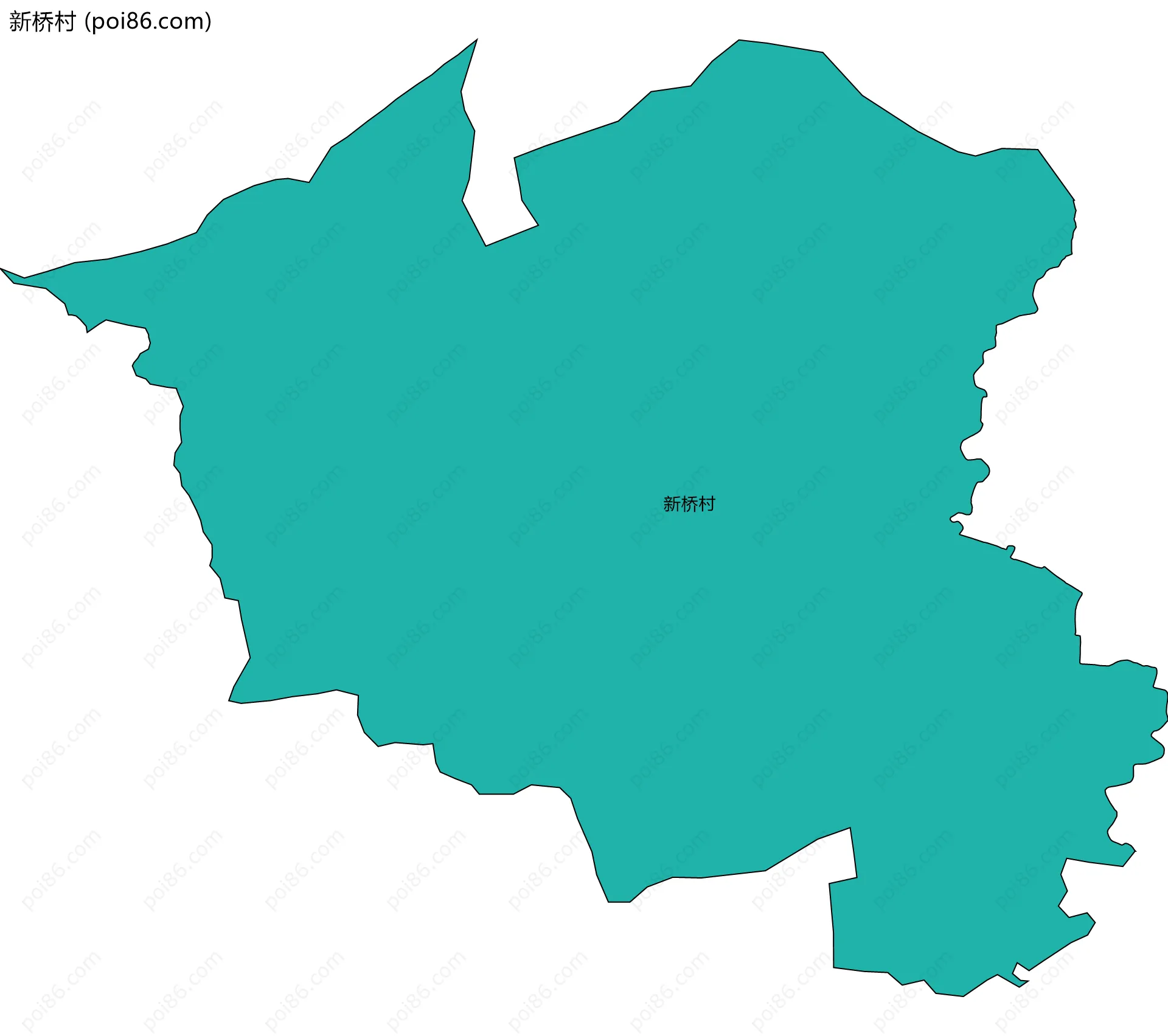 新桥村边界地图