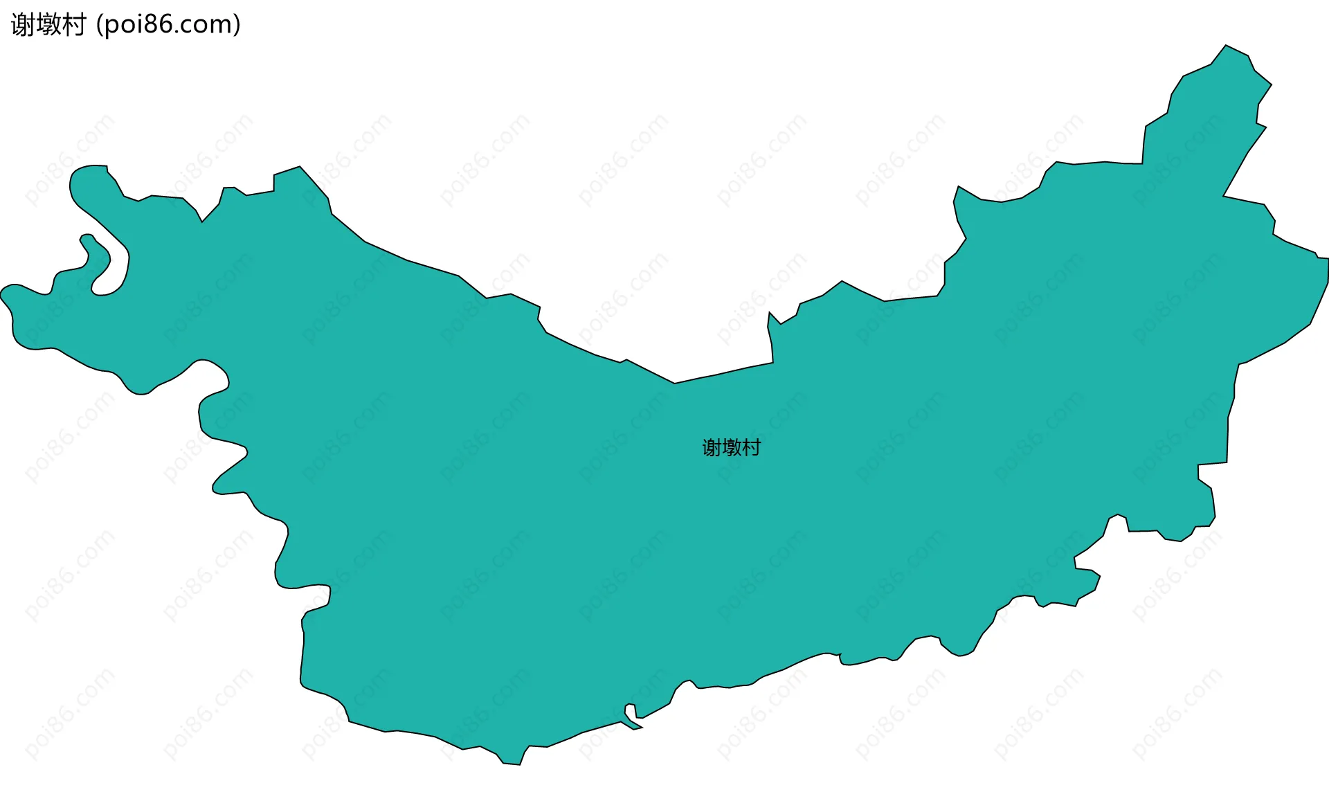 谢墩村边界地图