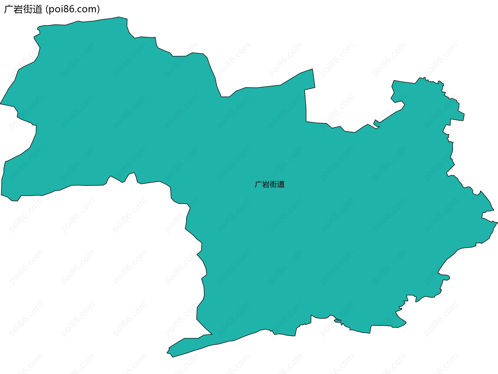 广岩街道边界地图