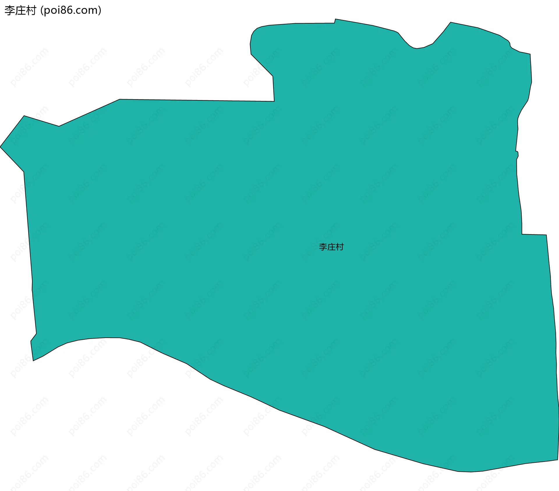 李庄村边界地图