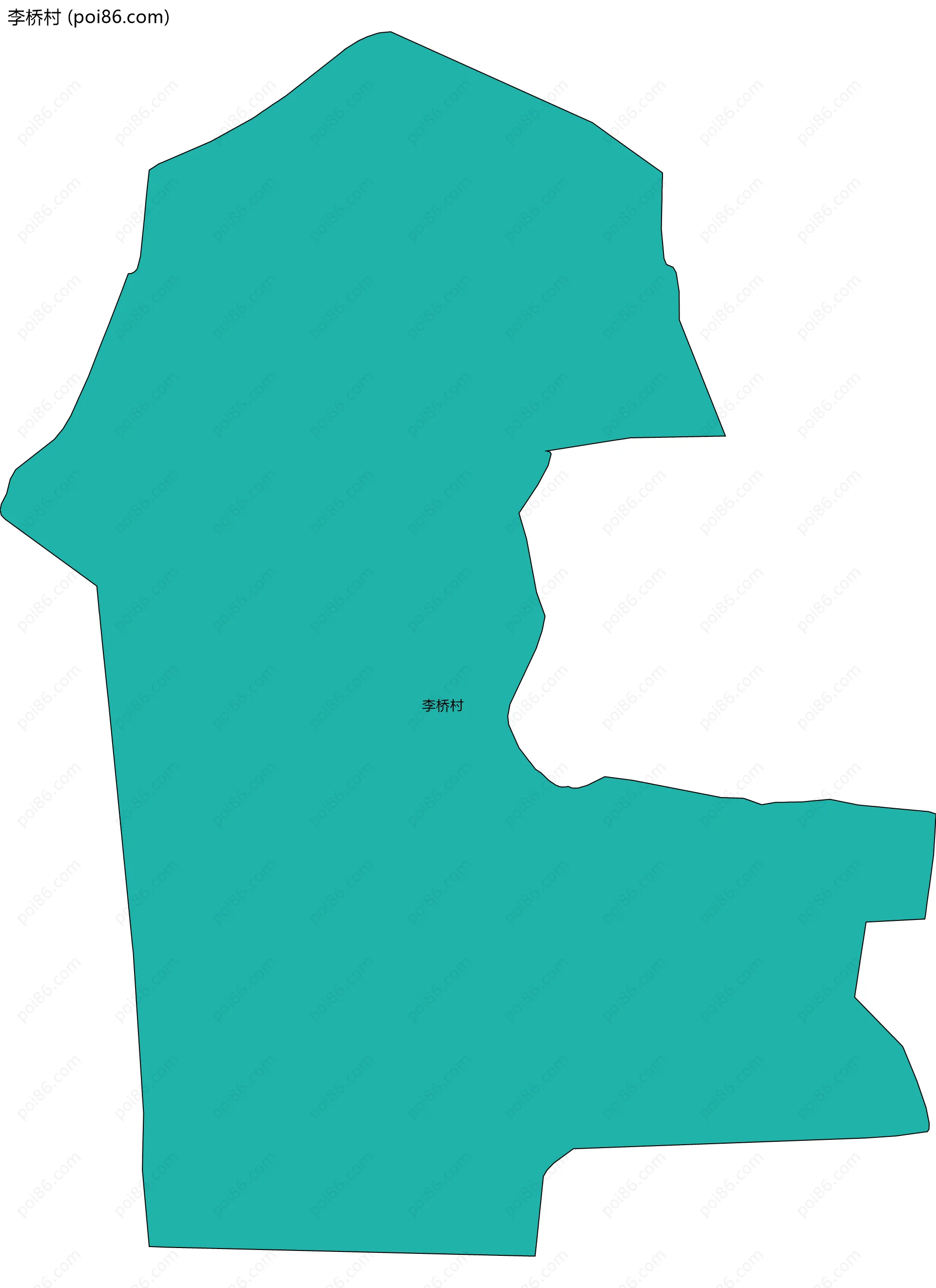 李桥村边界地图