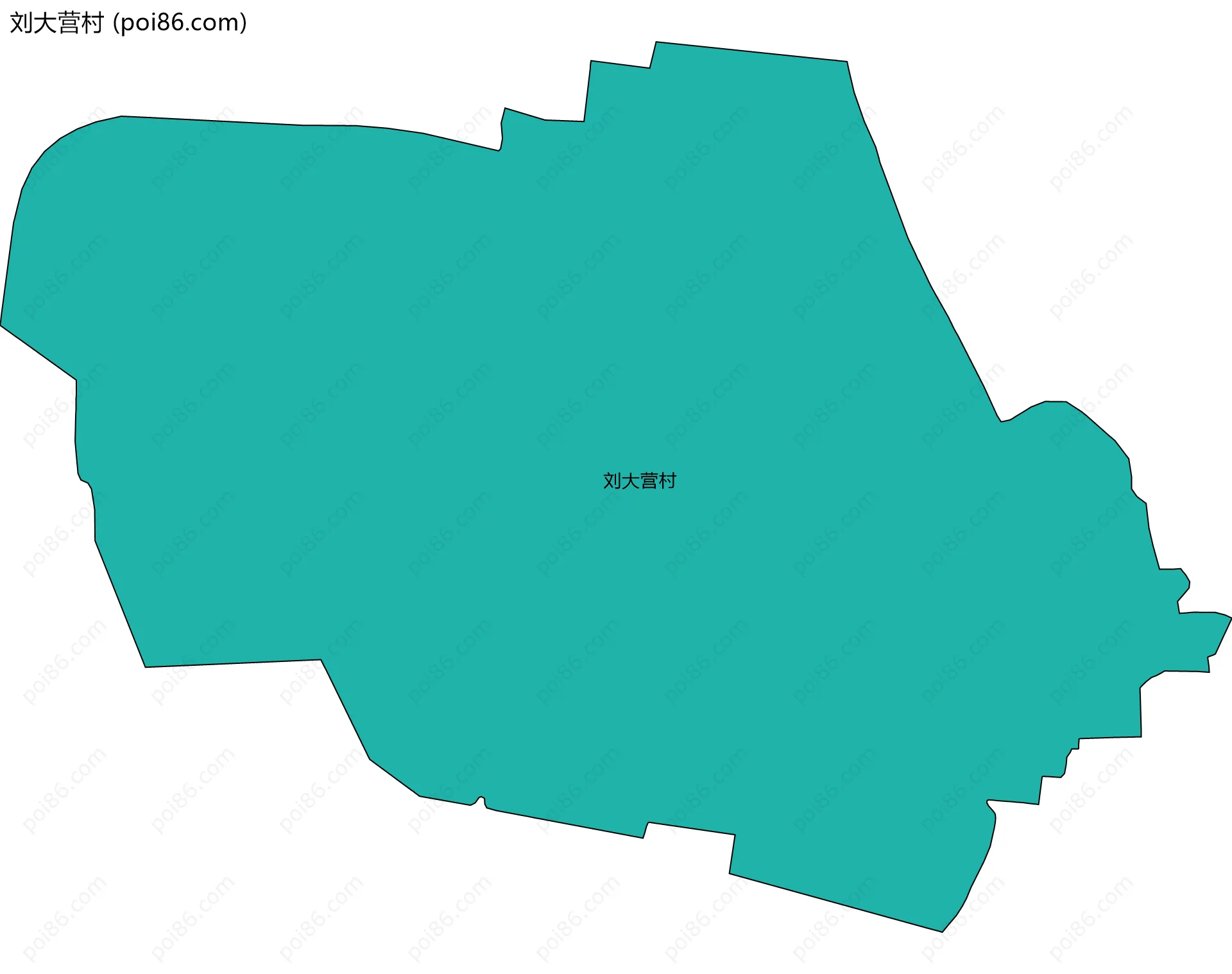 刘大营村边界地图