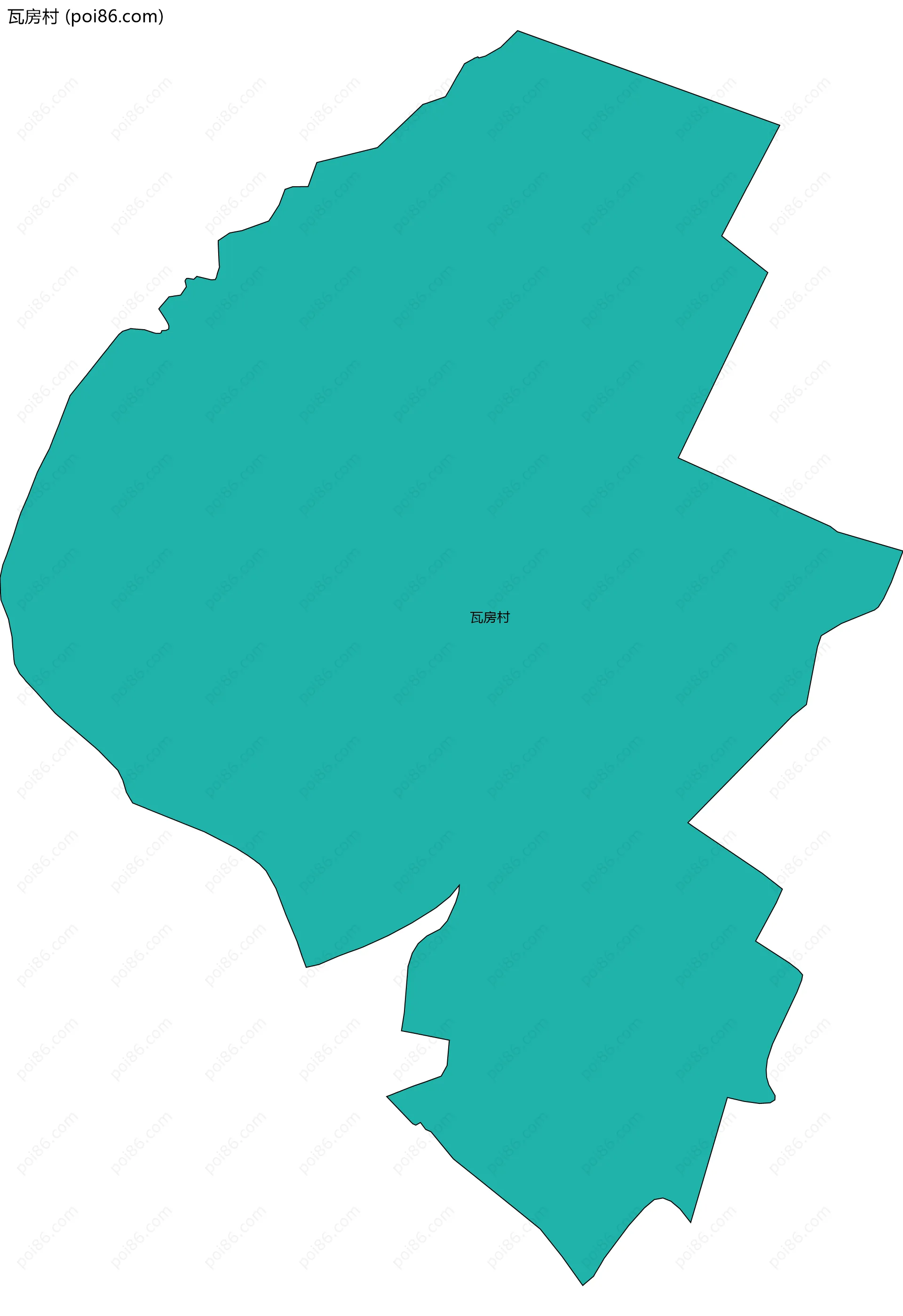 瓦房村边界地图