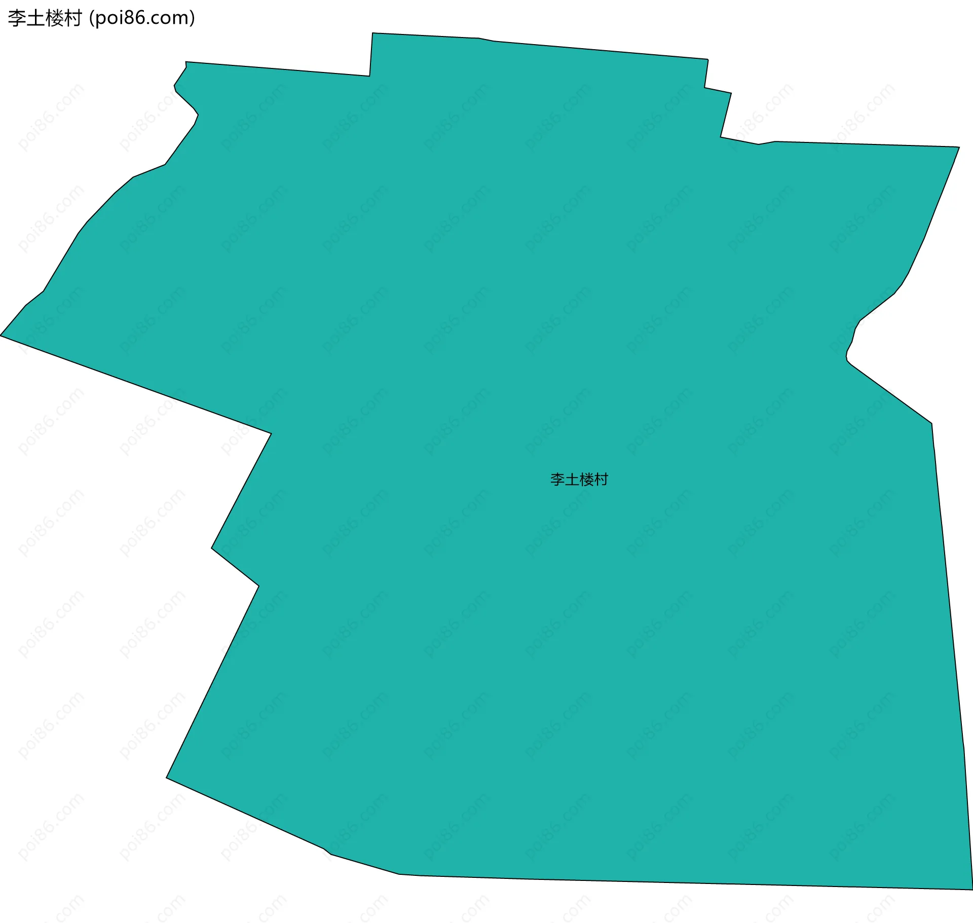 李土楼村边界地图