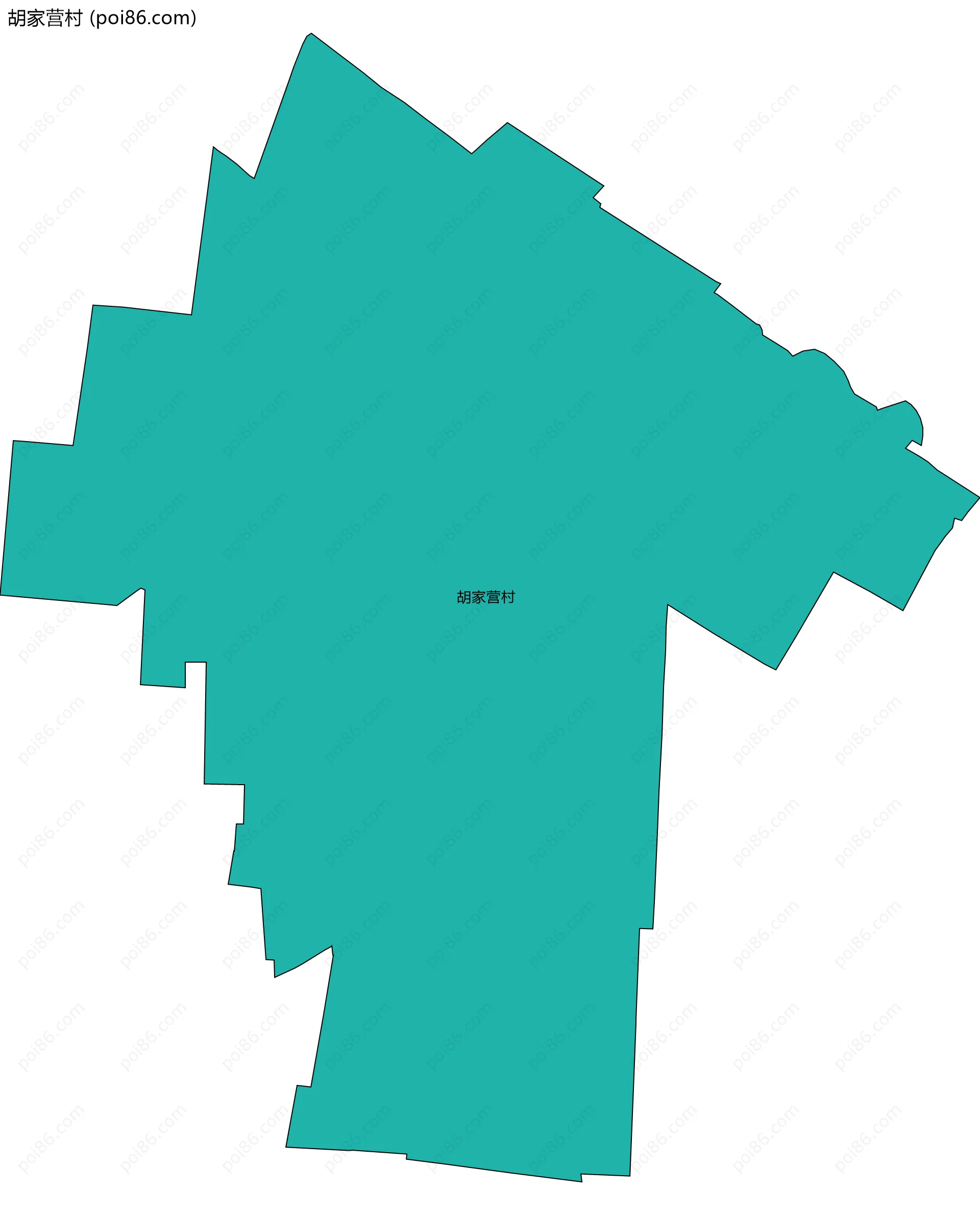 胡家营村边界地图