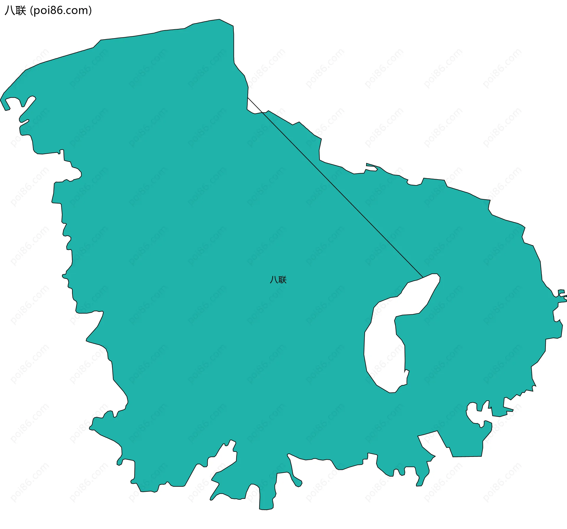 八联边界地图