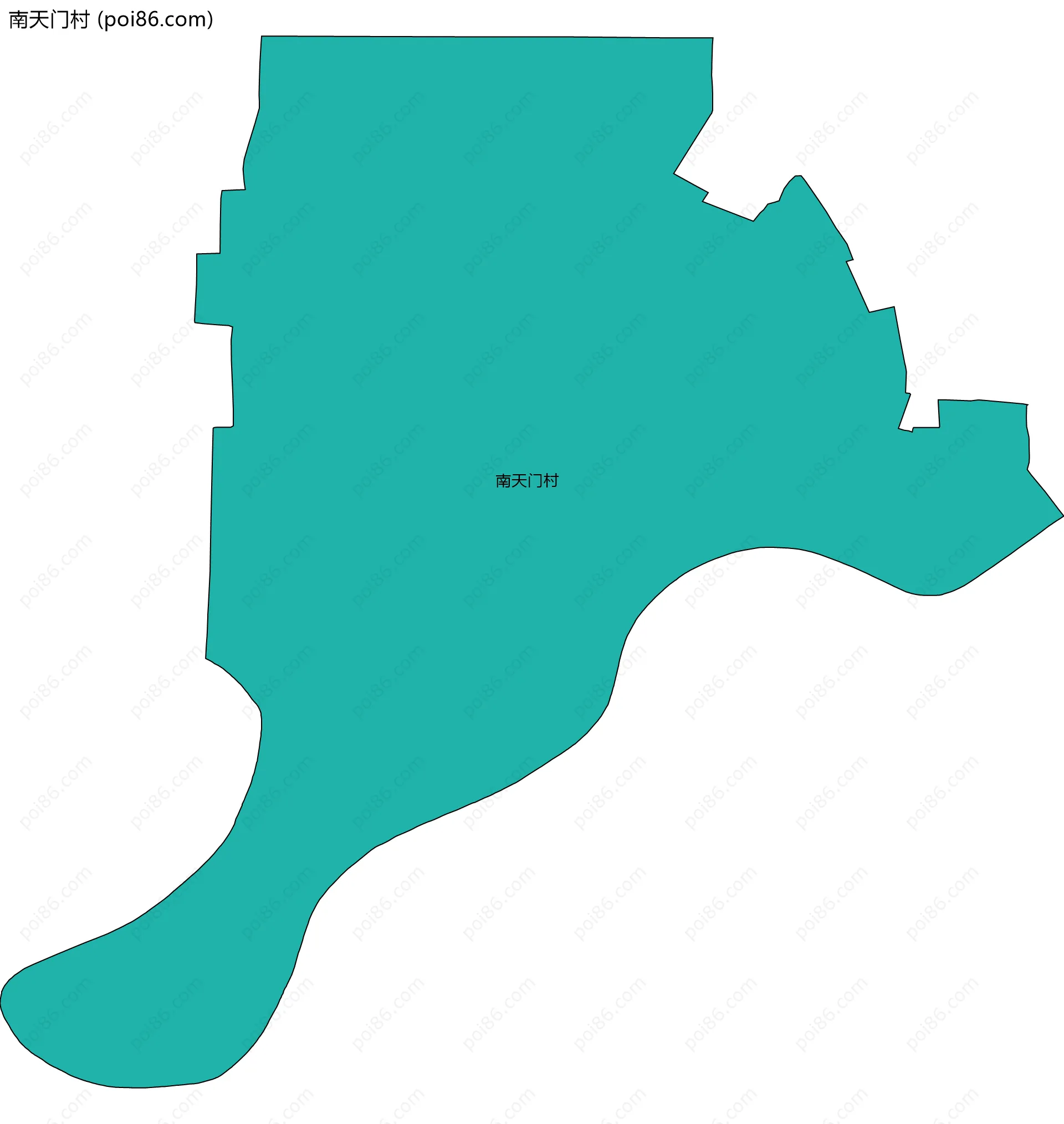 南天门村边界地图