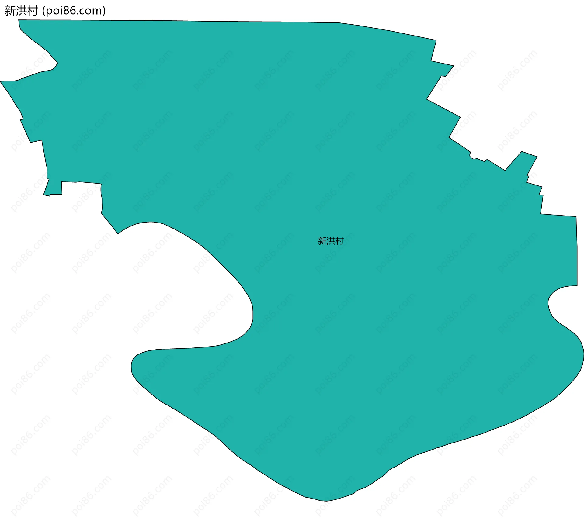 新洪村边界地图