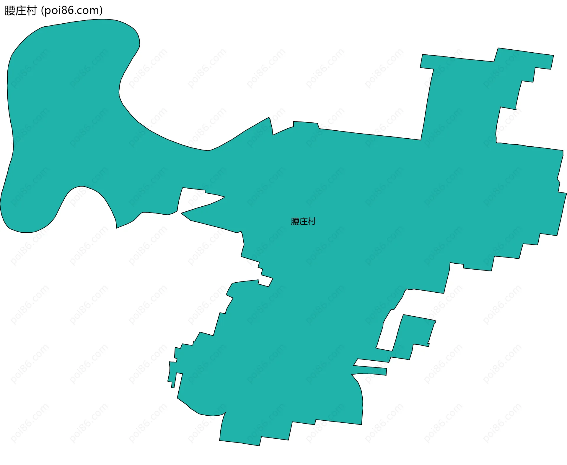 腰庄村边界地图