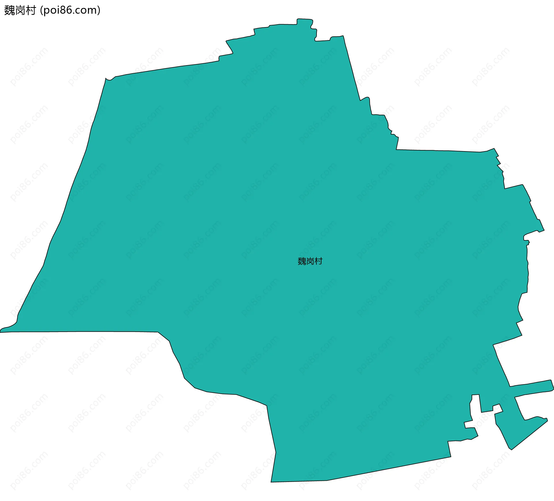 魏岗村边界地图