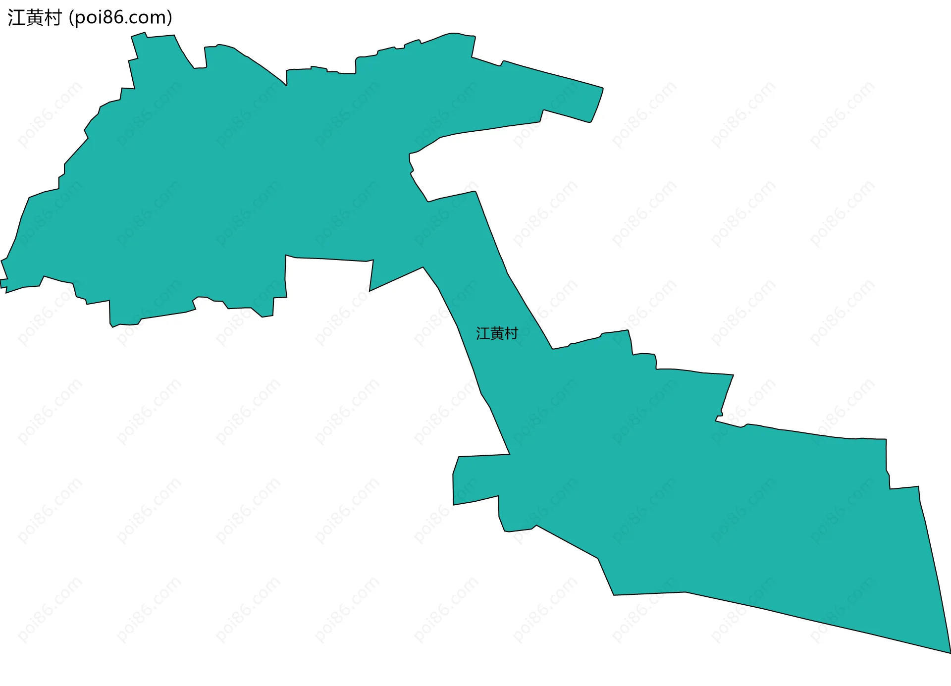 江黄村边界地图