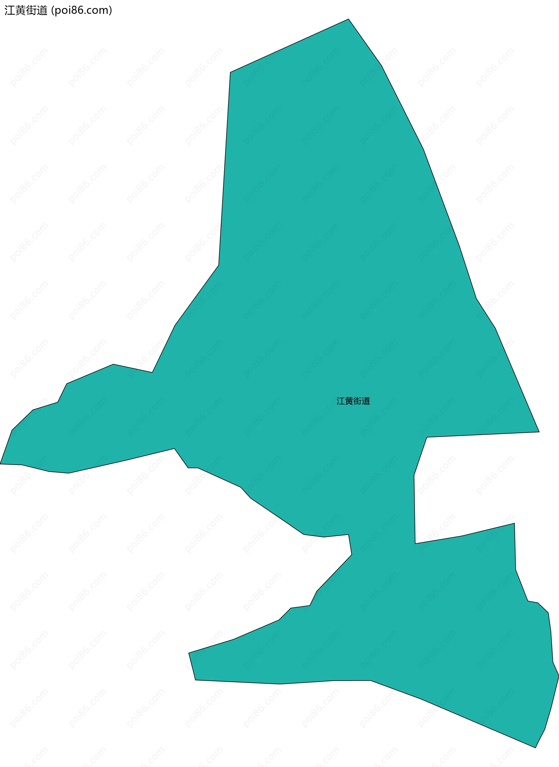 江黄街道边界地图