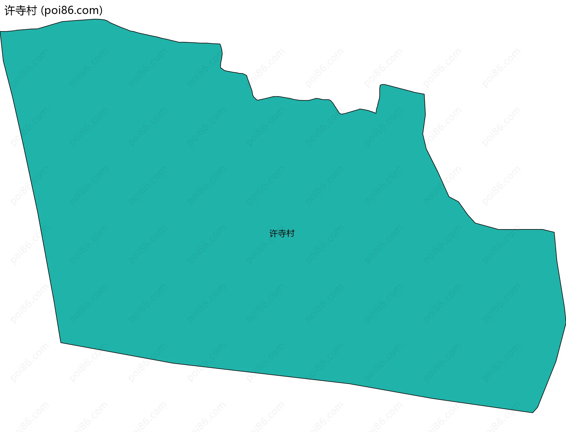 许寺村边界地图