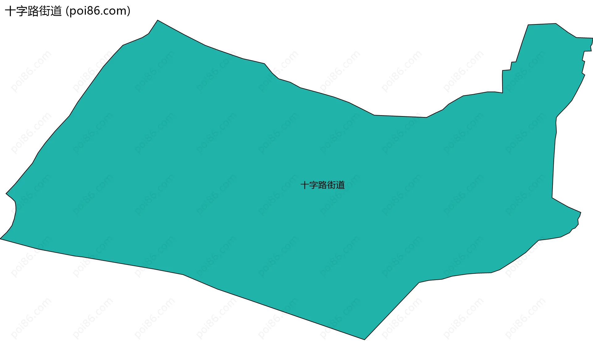 十字路街道边界地图