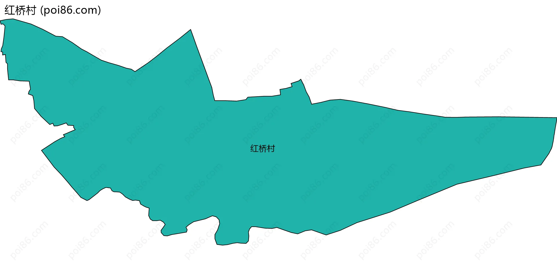 红桥村边界地图