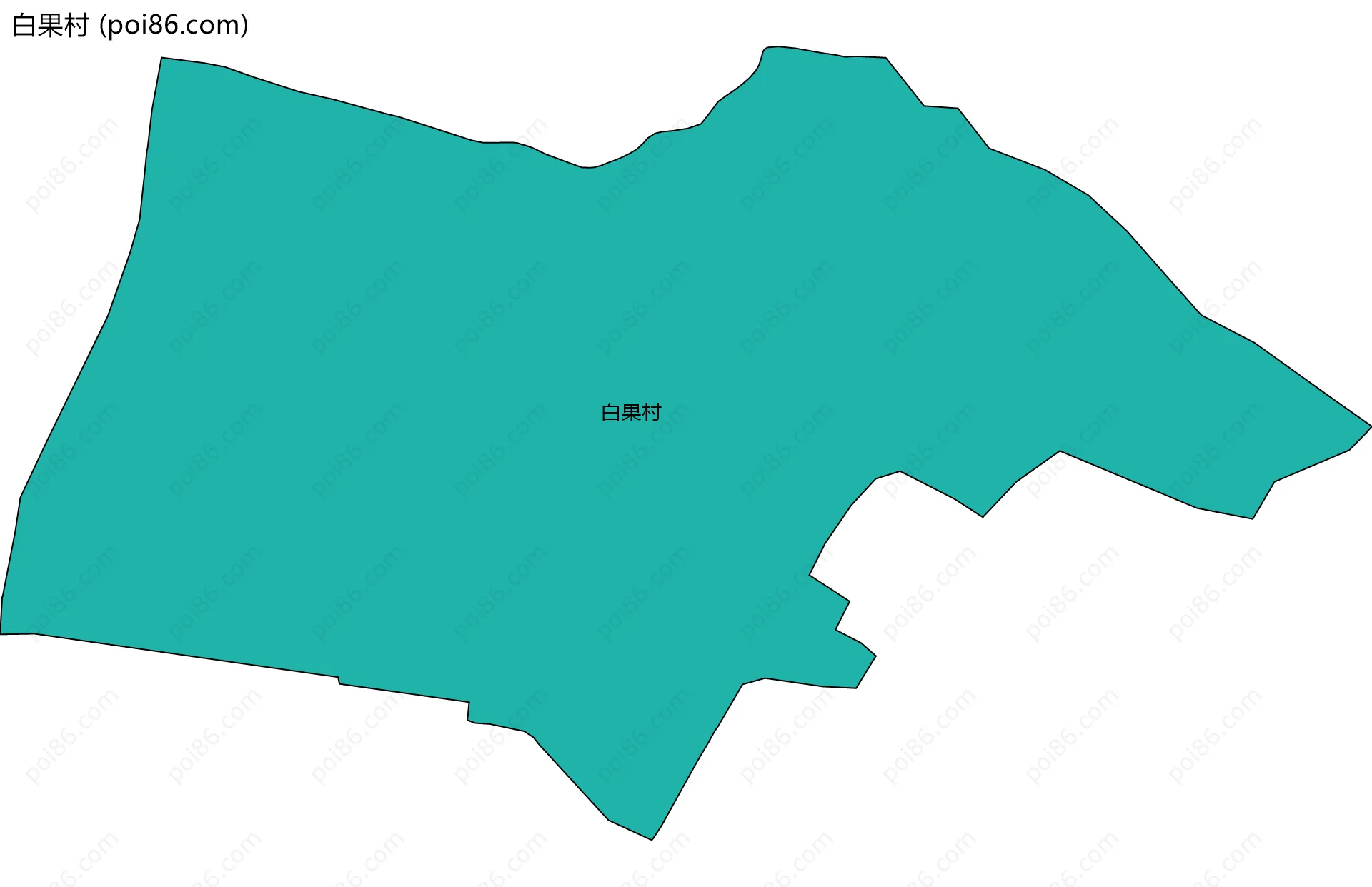 白果村边界地图