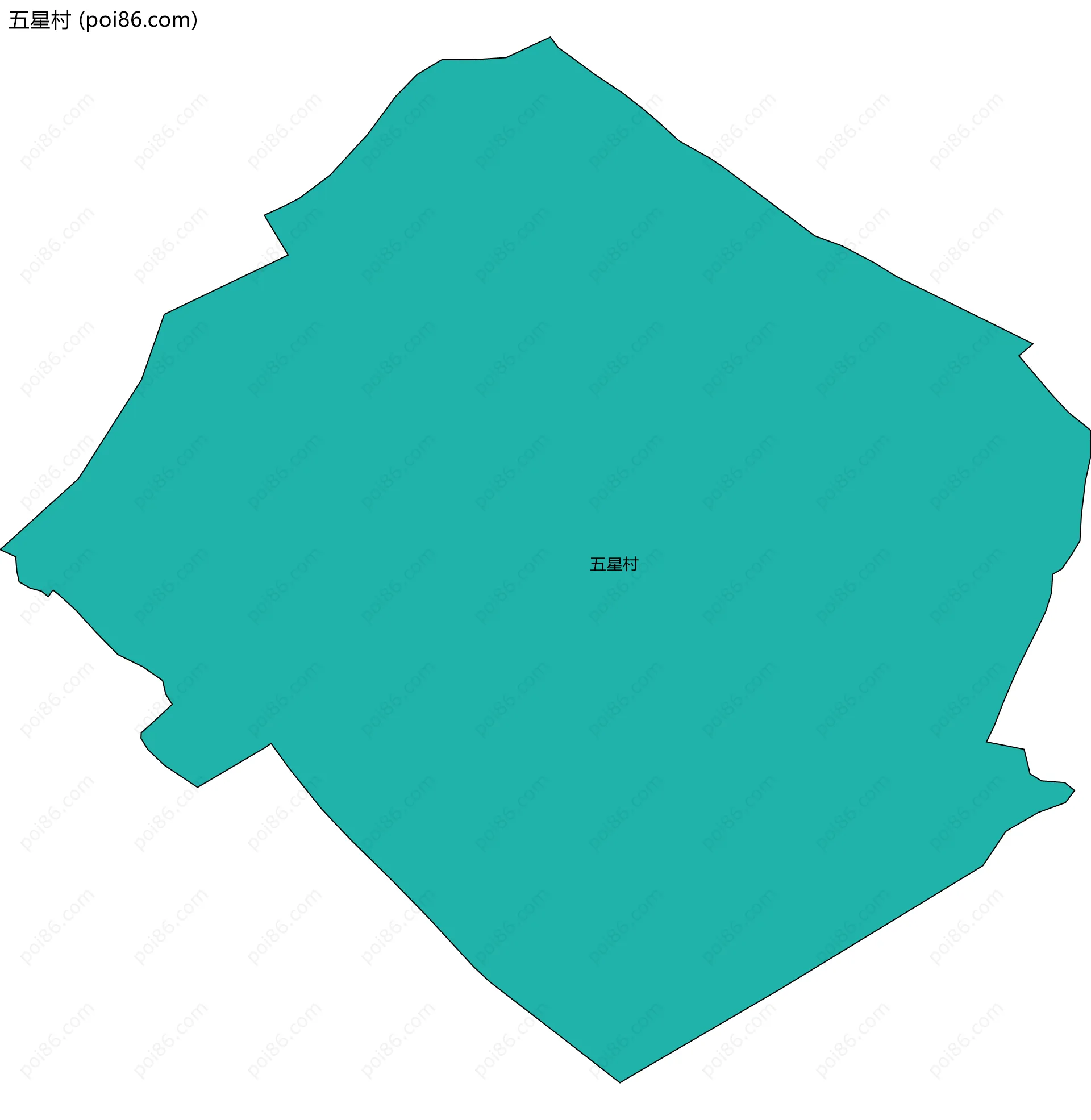 五星村边界地图