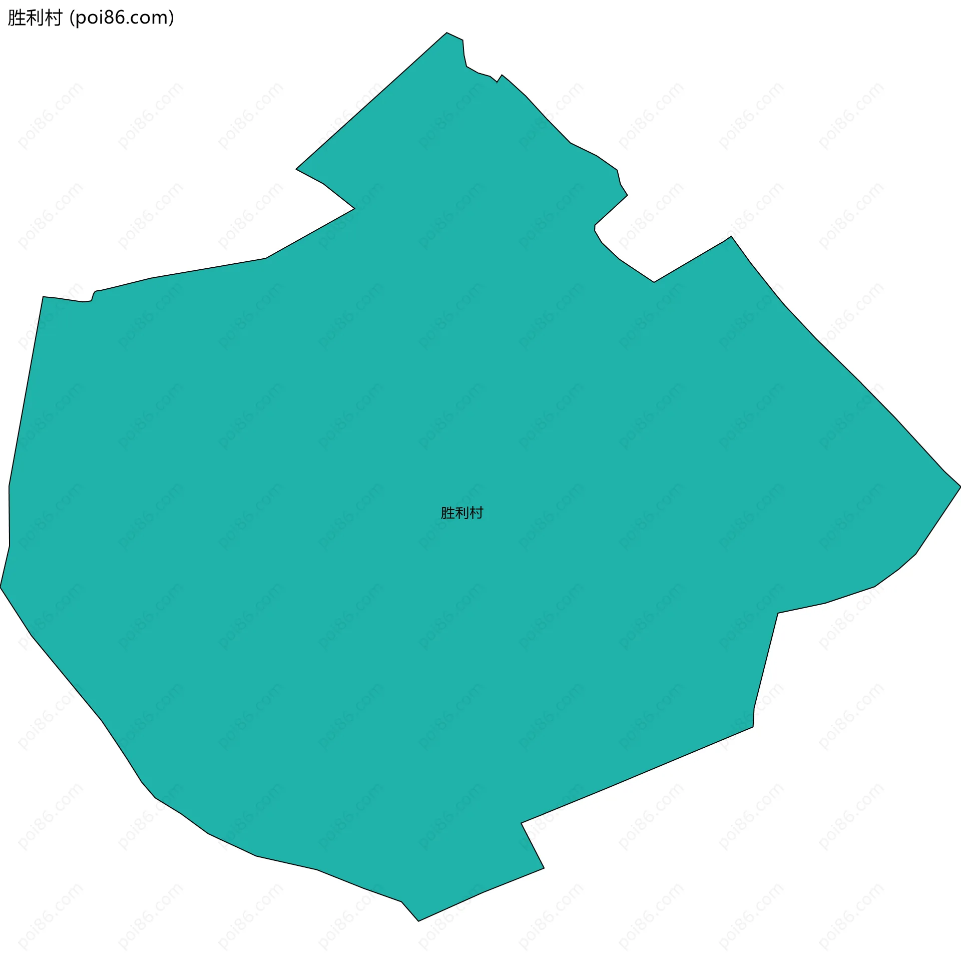 胜利村边界地图