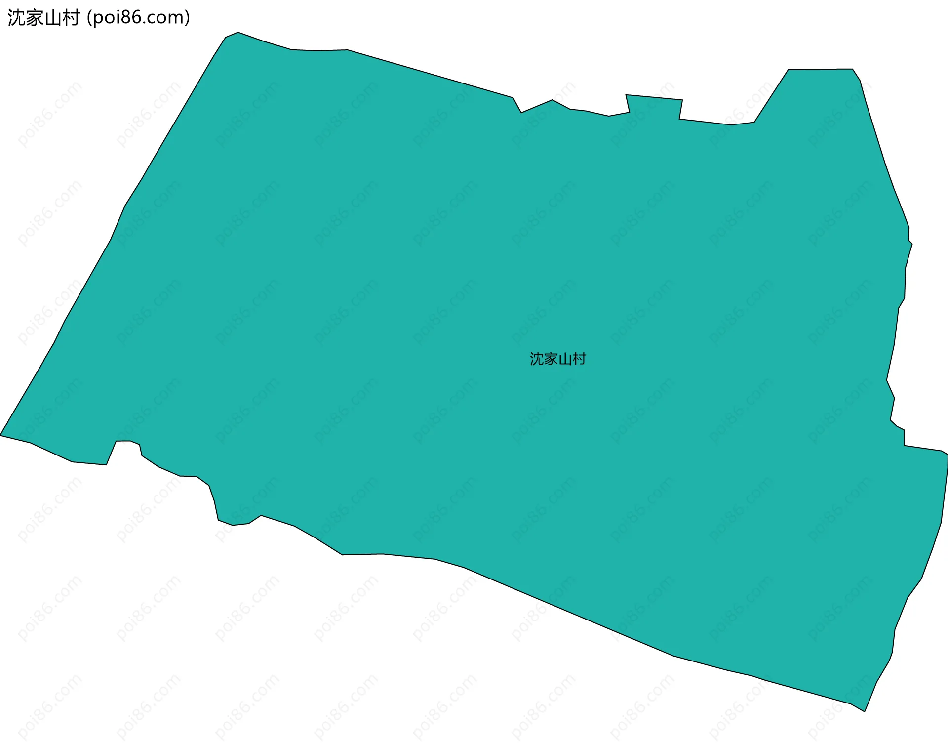 沈家山村边界地图