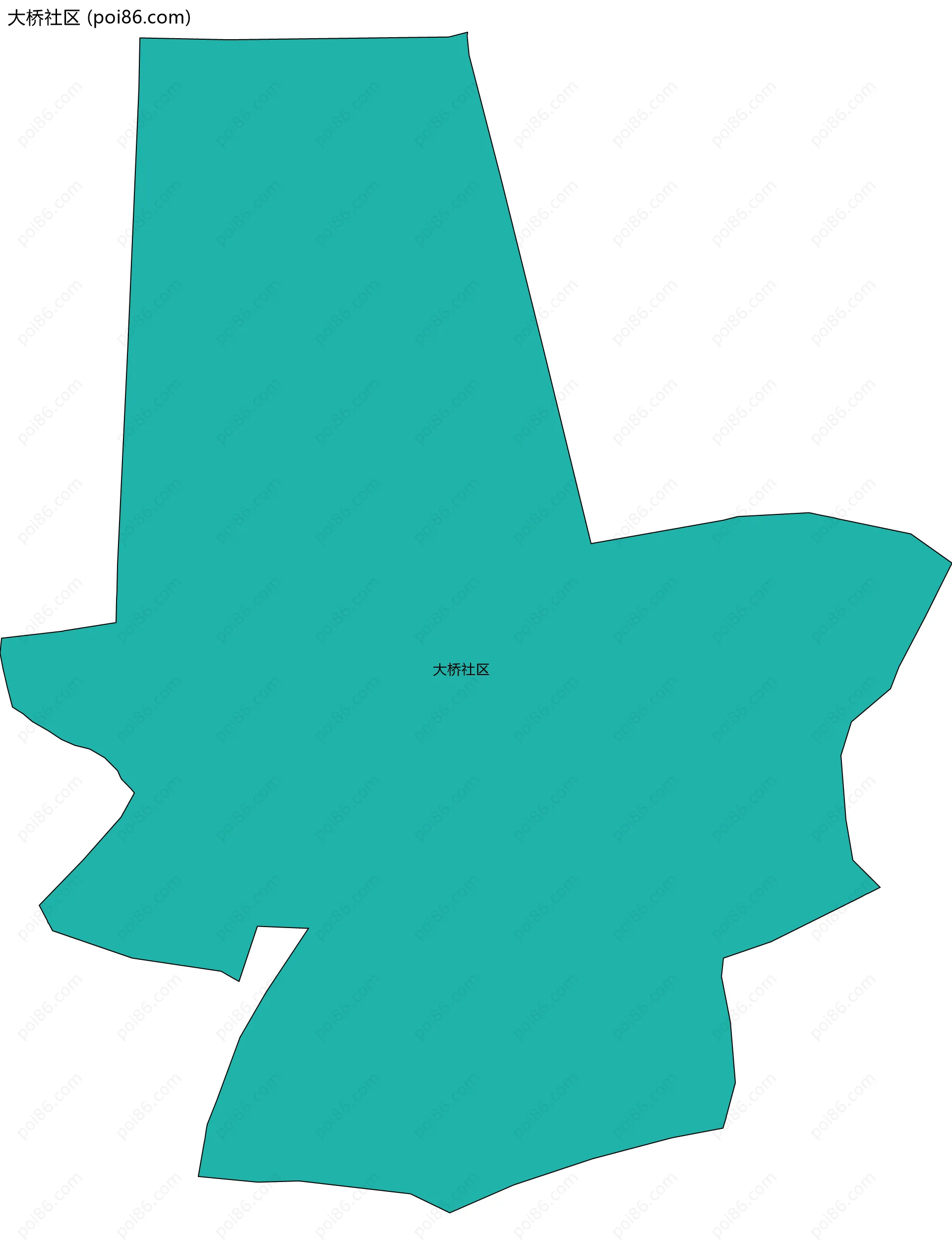 大桥社区边界地图