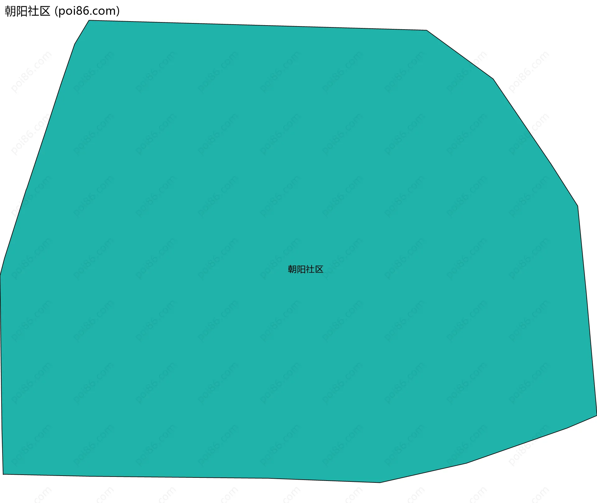 朝阳社区边界地图