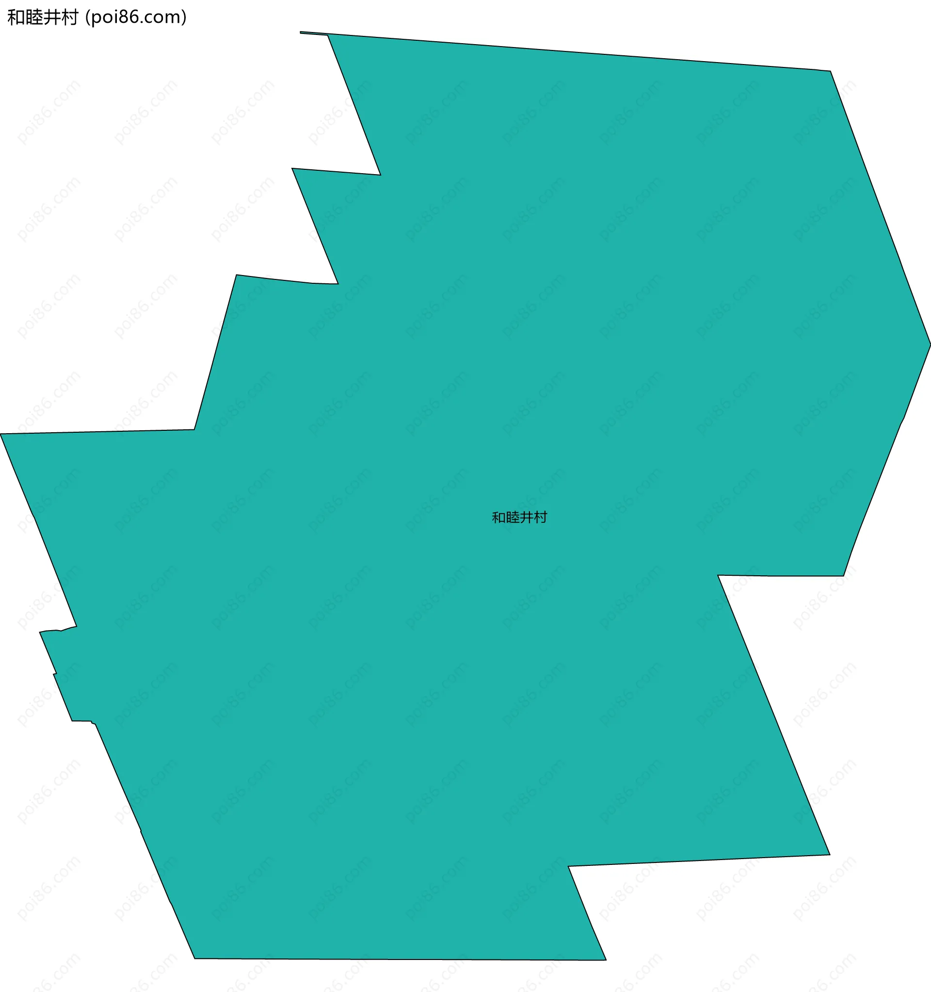 和睦井村边界地图