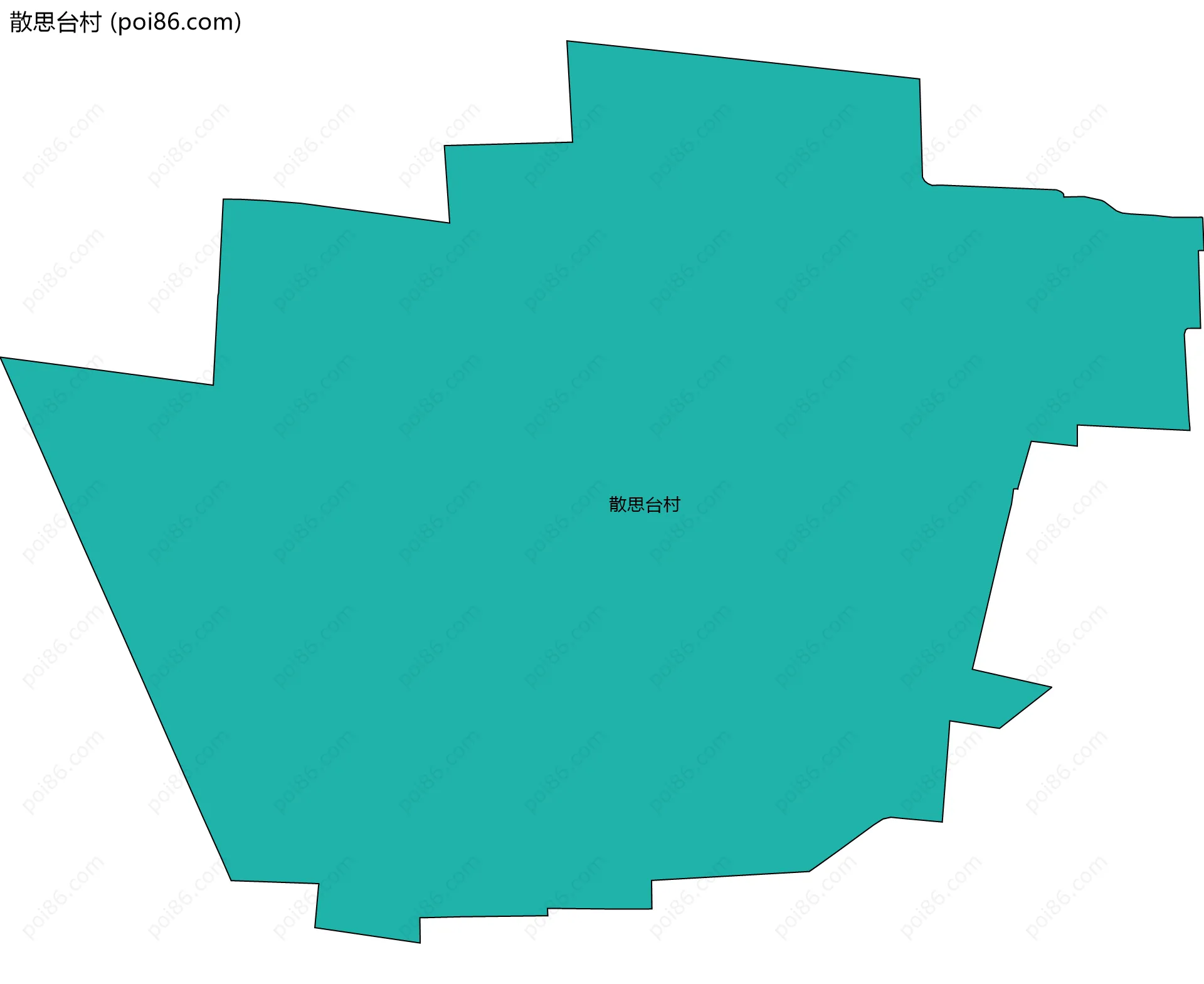 散思台村边界地图