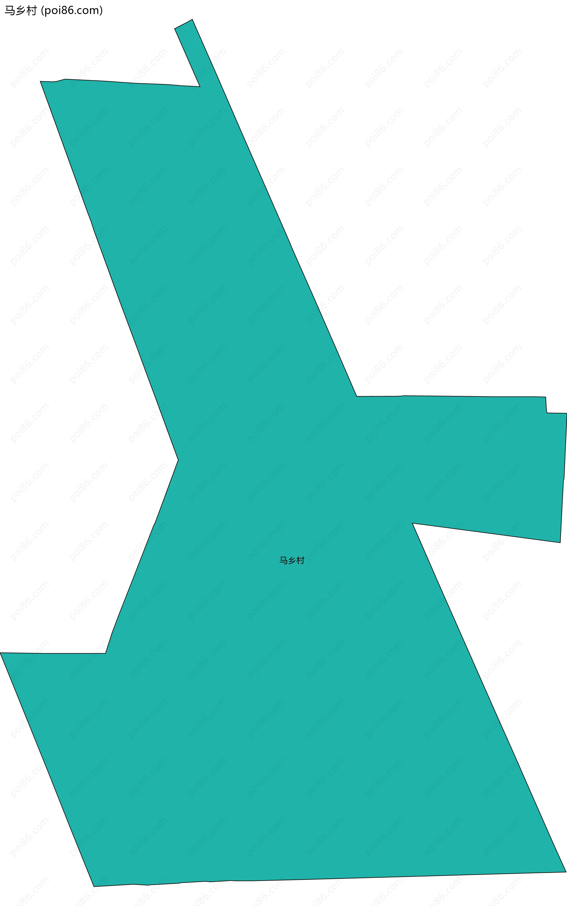 马乡村边界地图