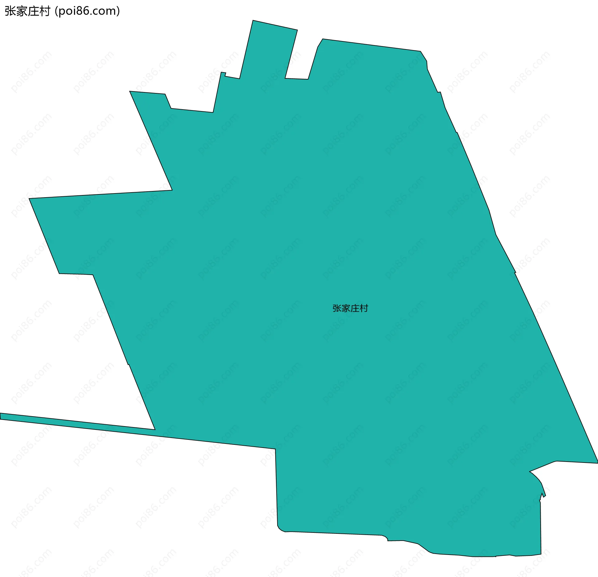 张家庄村边界地图