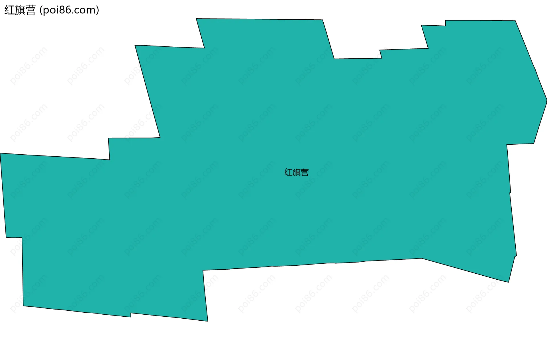 红旗营边界地图