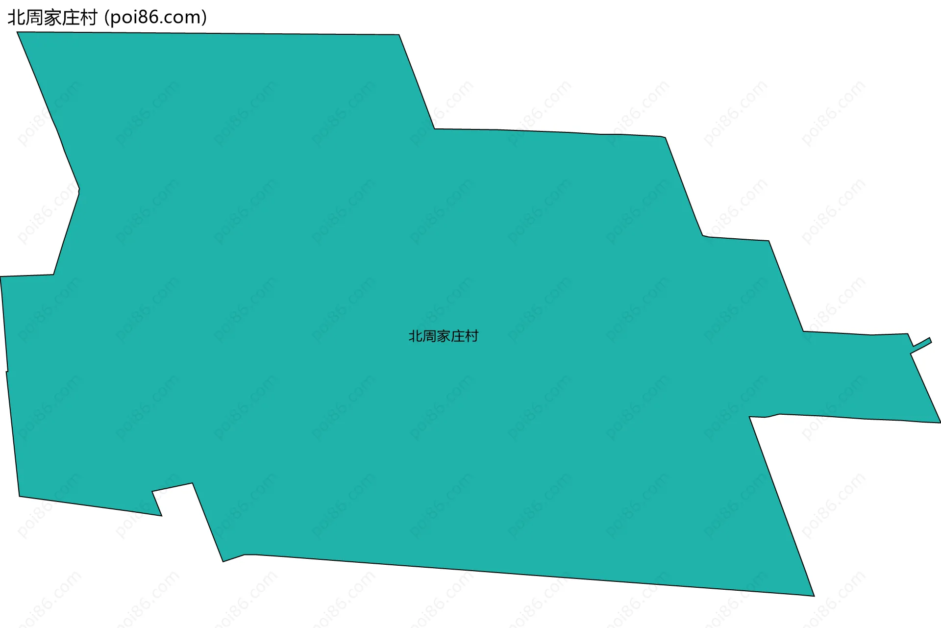 北周家庄村边界地图