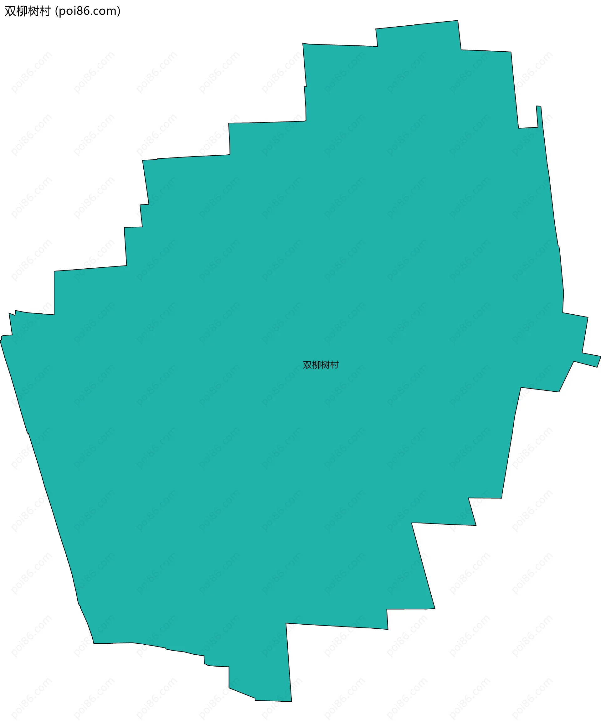 双柳树村边界地图