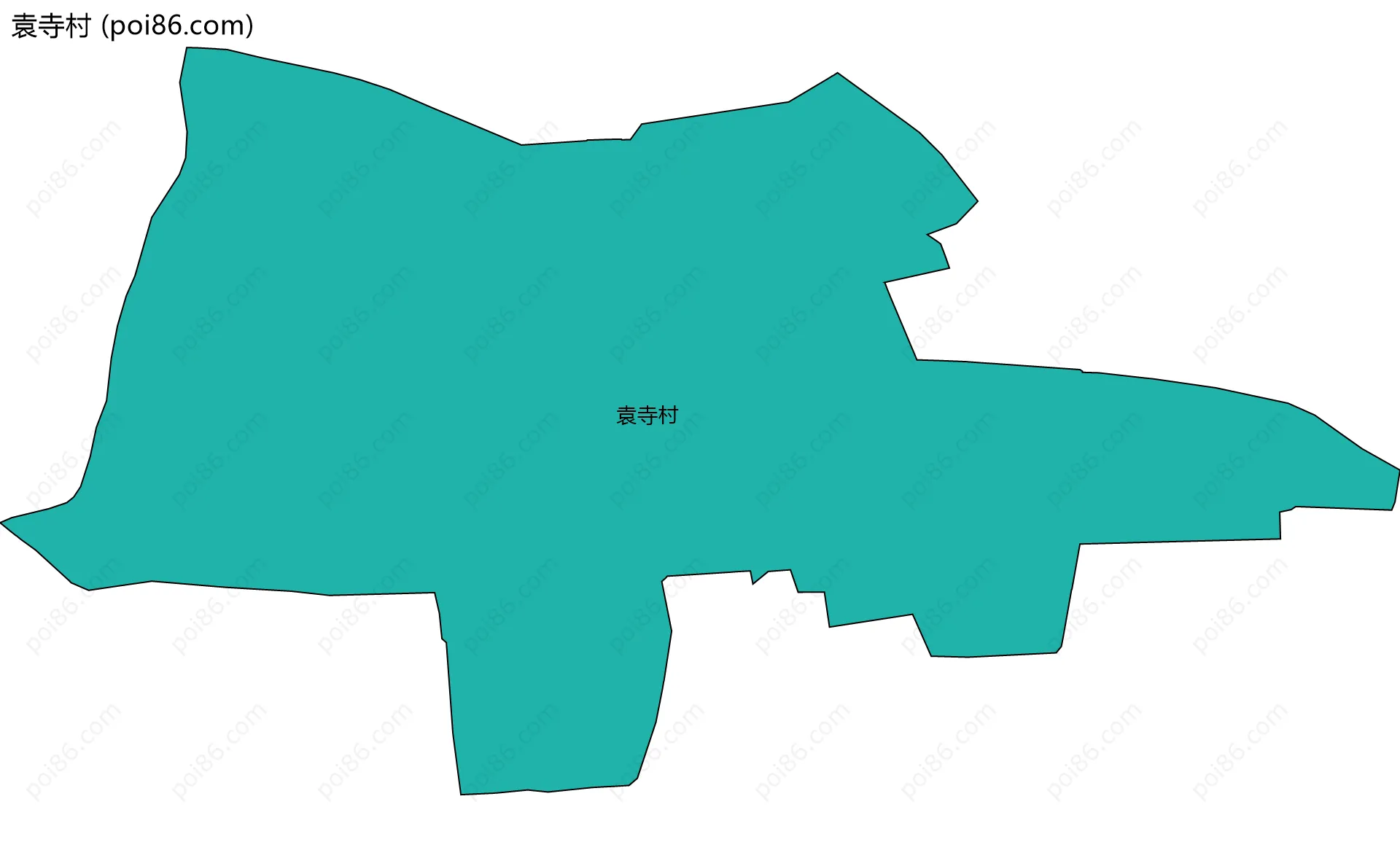 袁寺村边界地图