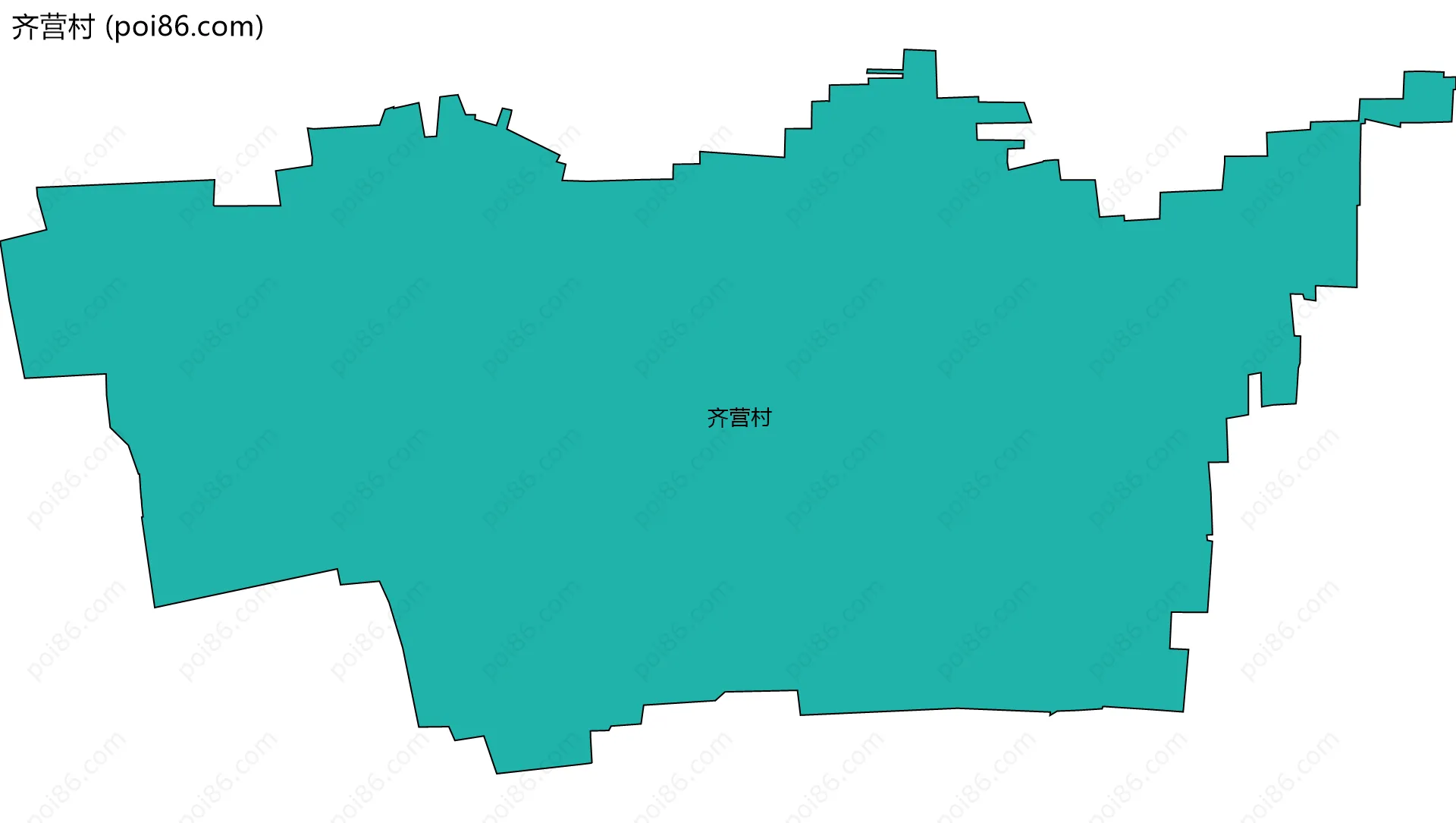 齐营村边界地图