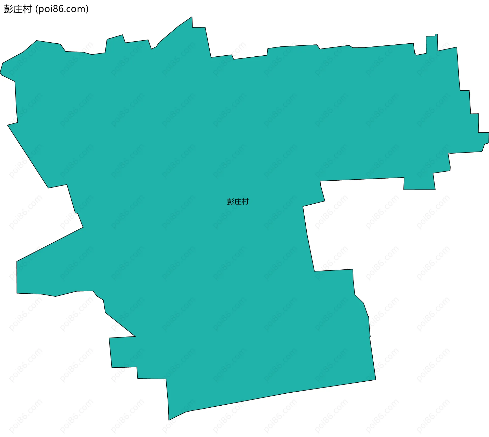彭庄村边界地图