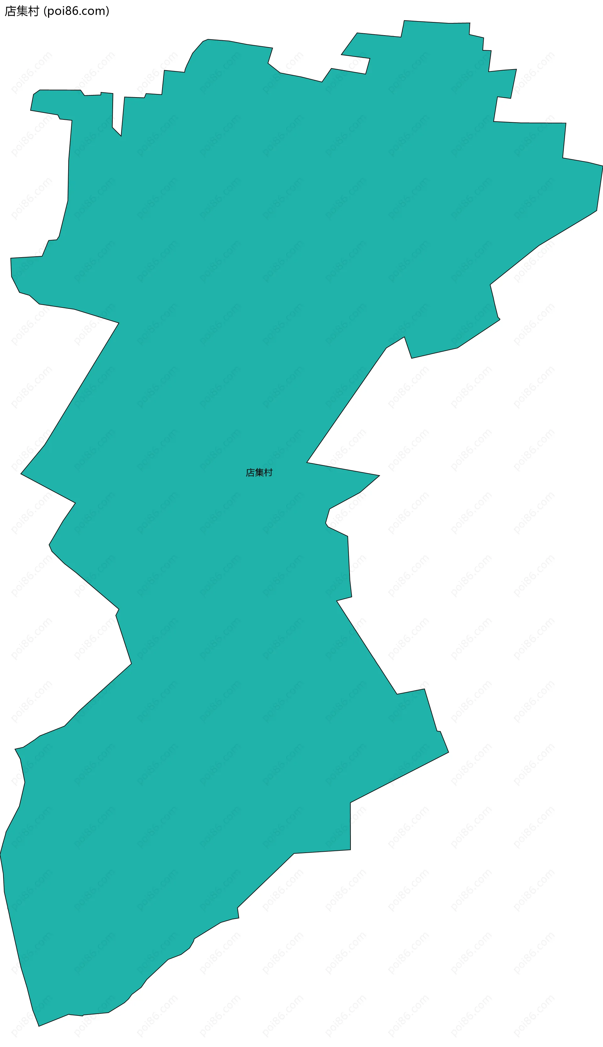 店集村边界地图