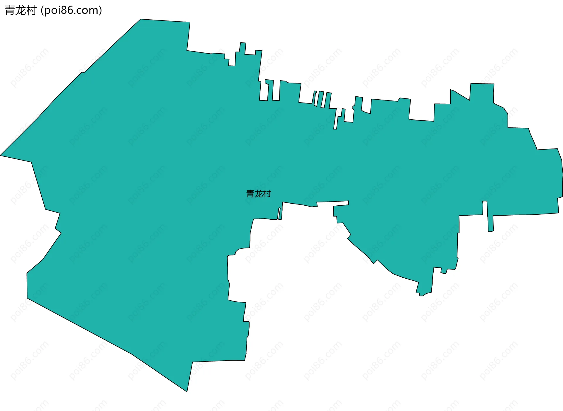 青龙村边界地图