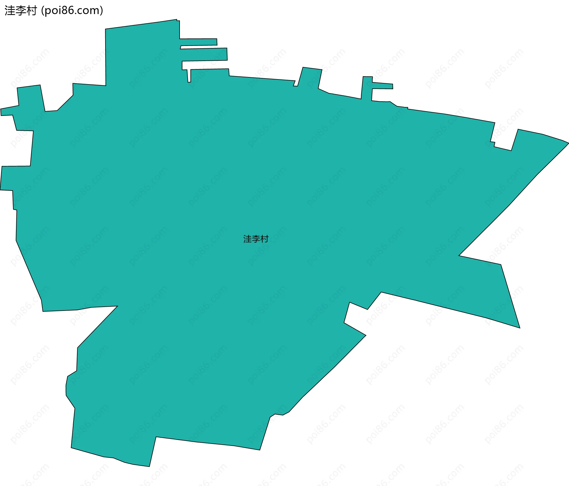 洼李村边界地图