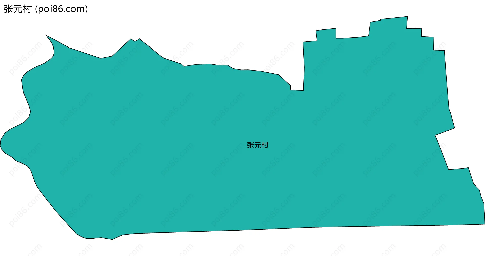 张元村边界地图