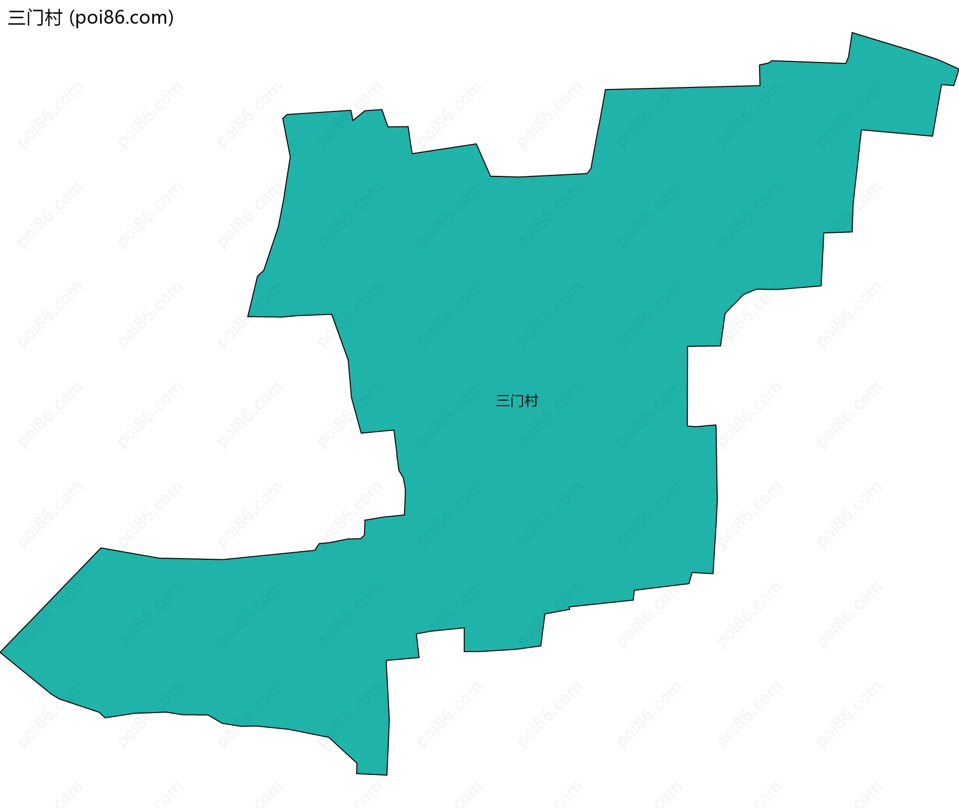 三门村边界地图