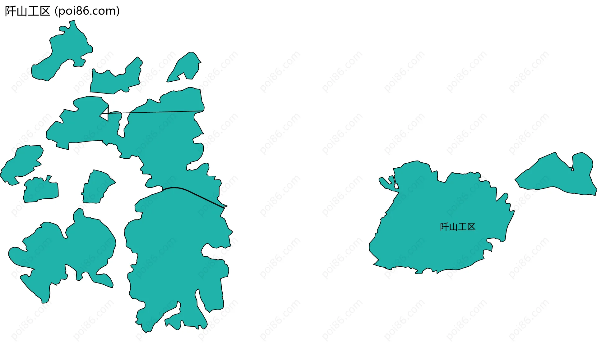 阡山工区边界地图
