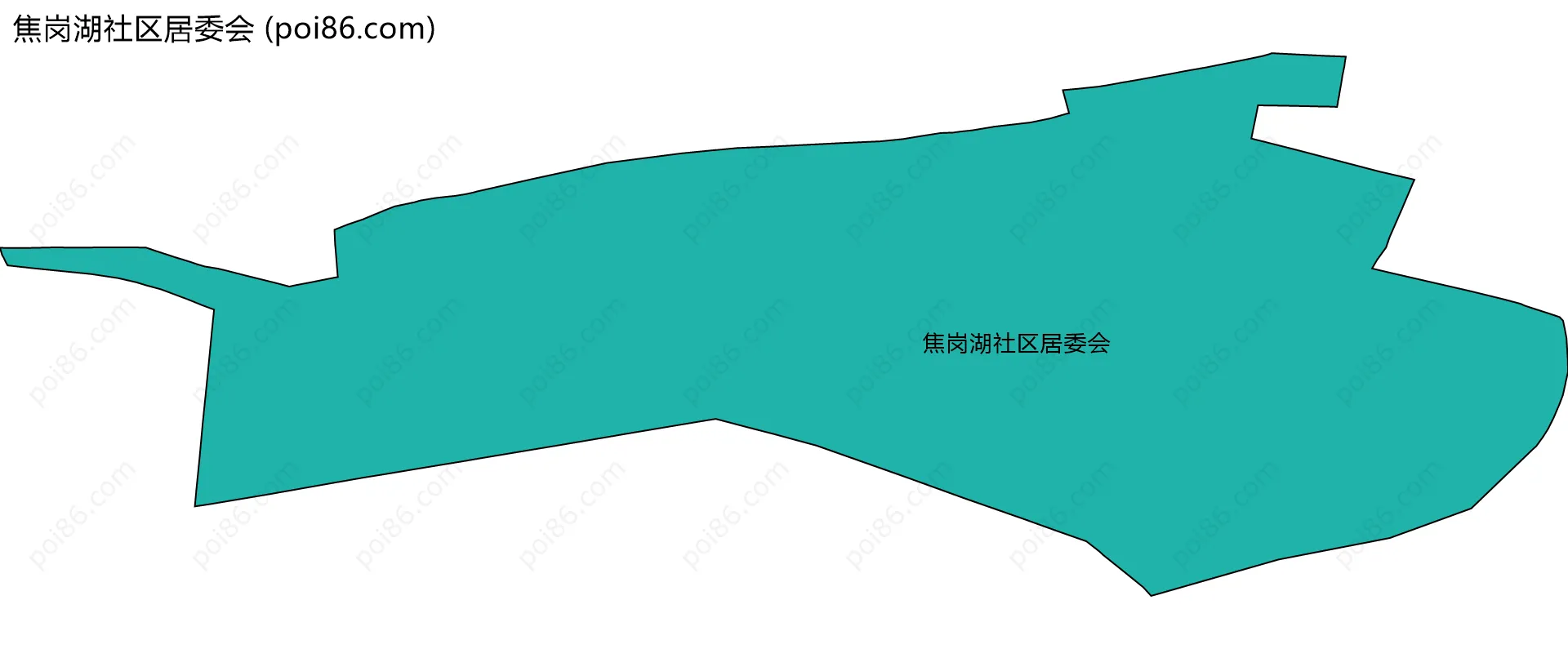 焦岗湖社区居委会边界地图